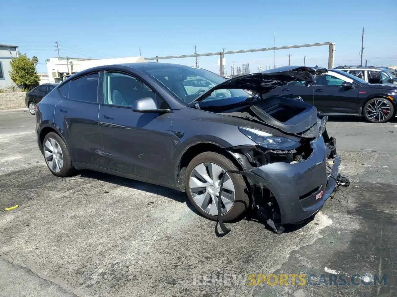 4 fotografías del automóvil dañado 7SAYGDEE1PF906926 TESLA MODEL Y 2023