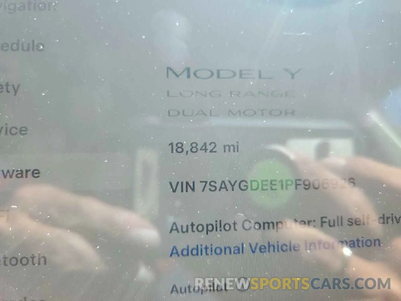 9 fotografías del automóvil dañado 7SAYGDEE1PF906926 TESLA MODEL Y 2023