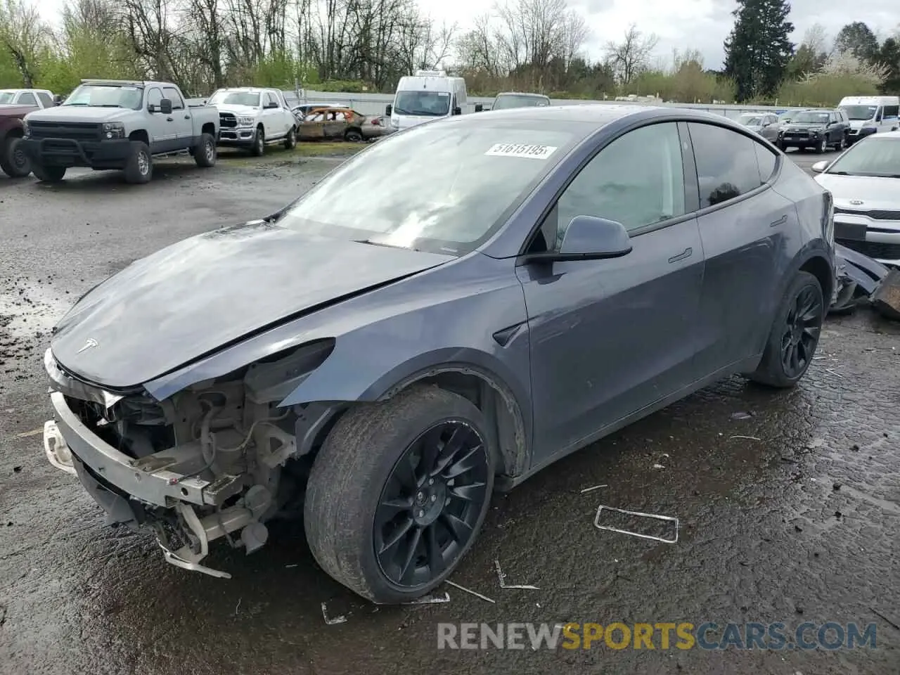 1 fotografías del automóvil dañado 7SAYGDEE1PF937867 TESLA MODEL Y 2023