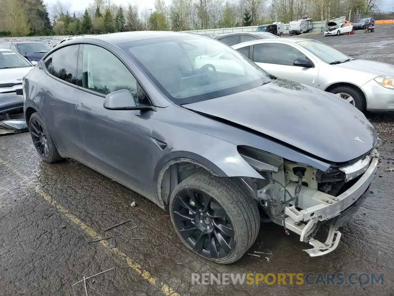 4 fotografías del automóvil dañado 7SAYGDEE1PF937867 TESLA MODEL Y 2023
