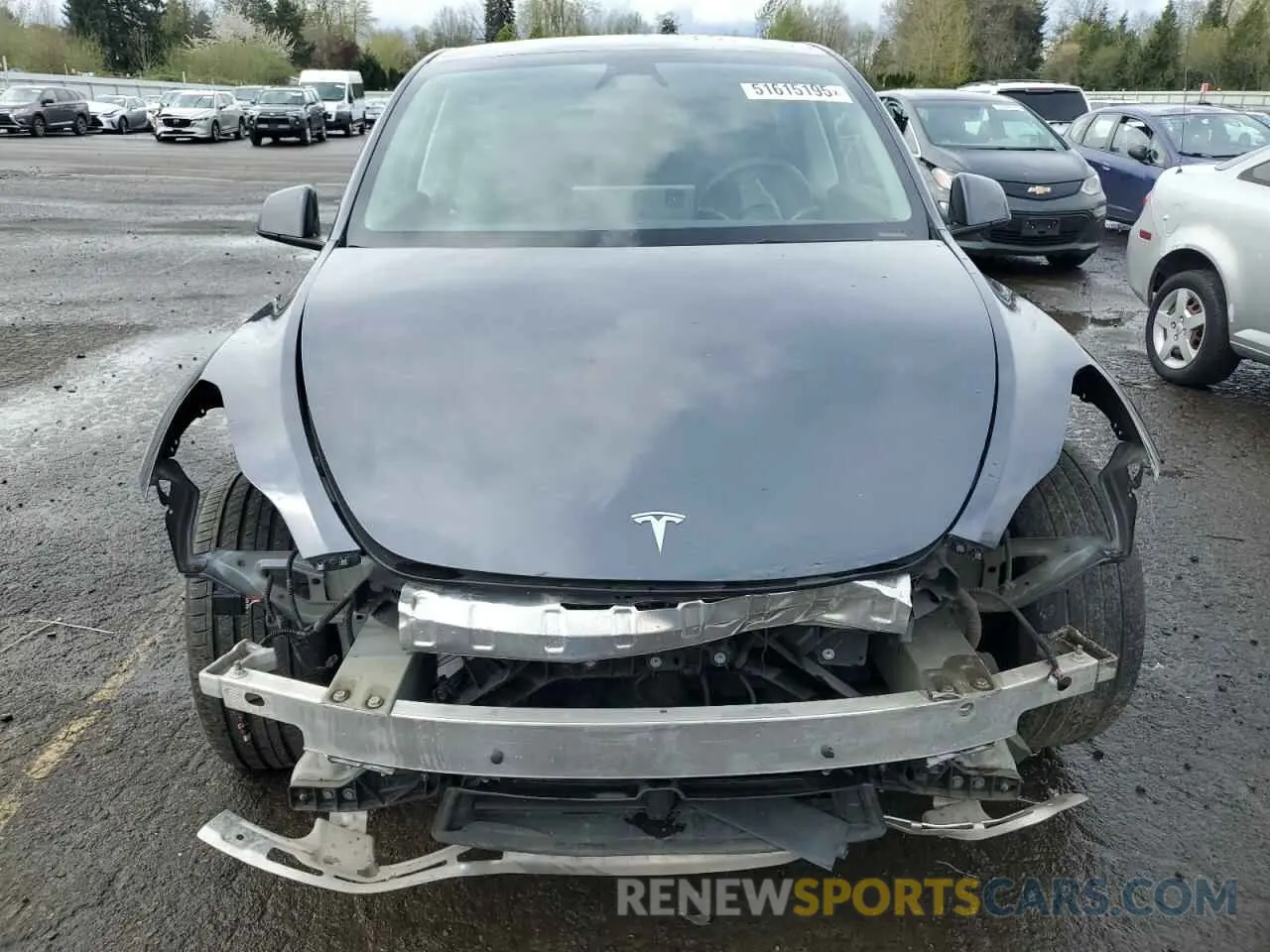 5 fotografías del automóvil dañado 7SAYGDEE1PF937867 TESLA MODEL Y 2023