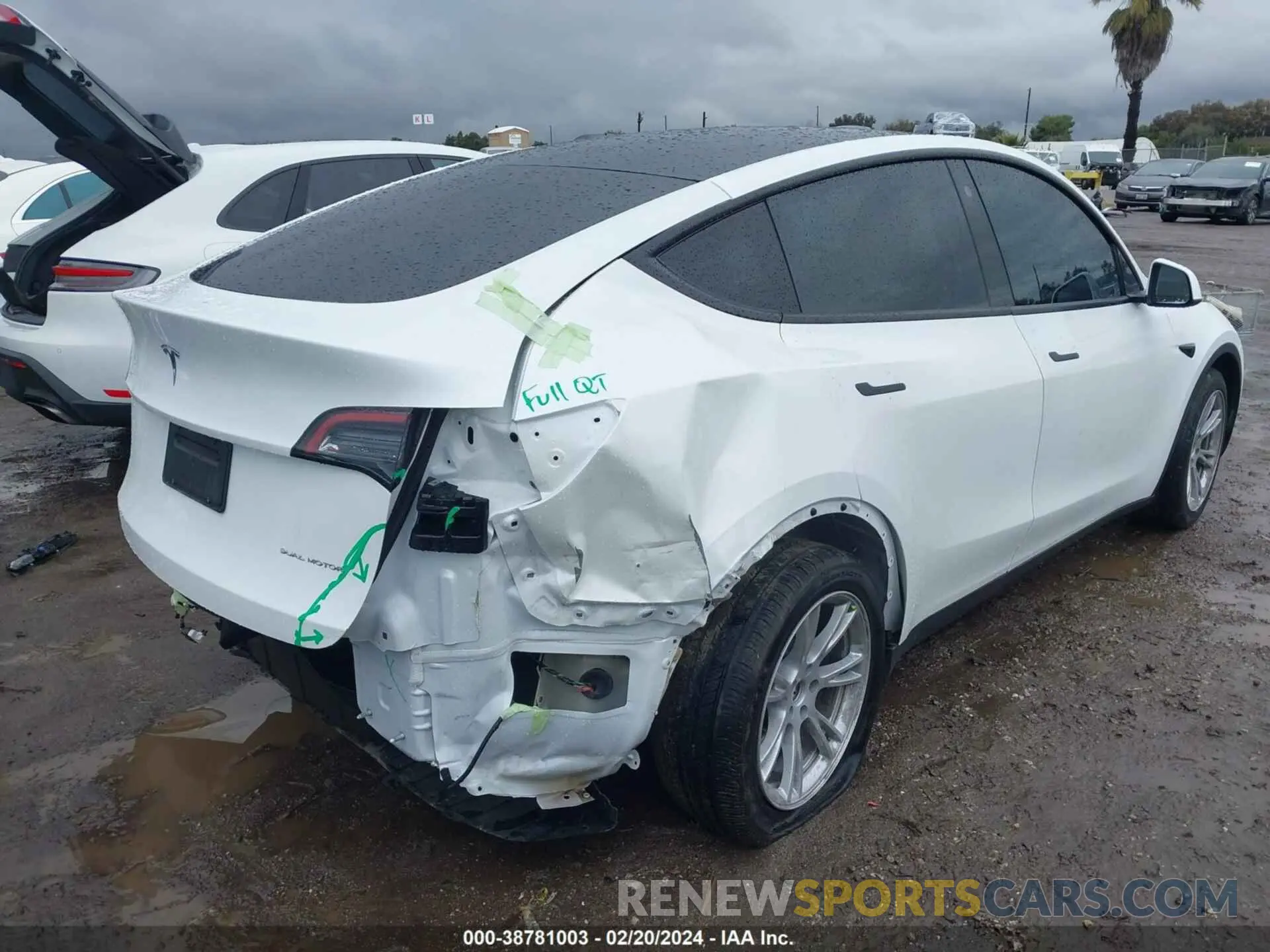 4 fotografías del automóvil dañado 7SAYGDEE2PA023463 TESLA MODEL Y 2023