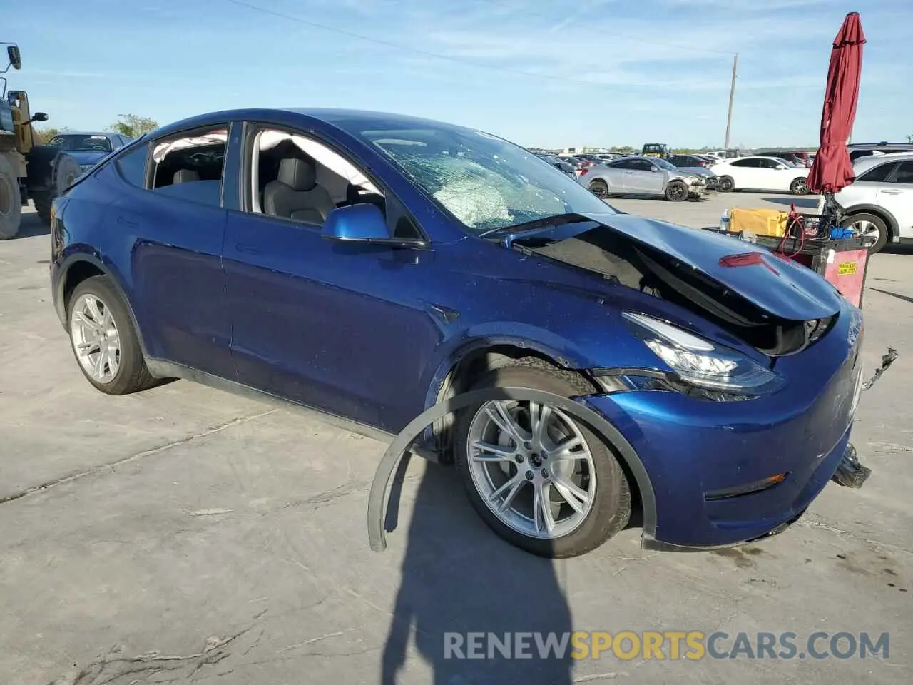 4 fotografías del automóvil dañado 7SAYGDEE2PA029912 TESLA MODEL Y 2023