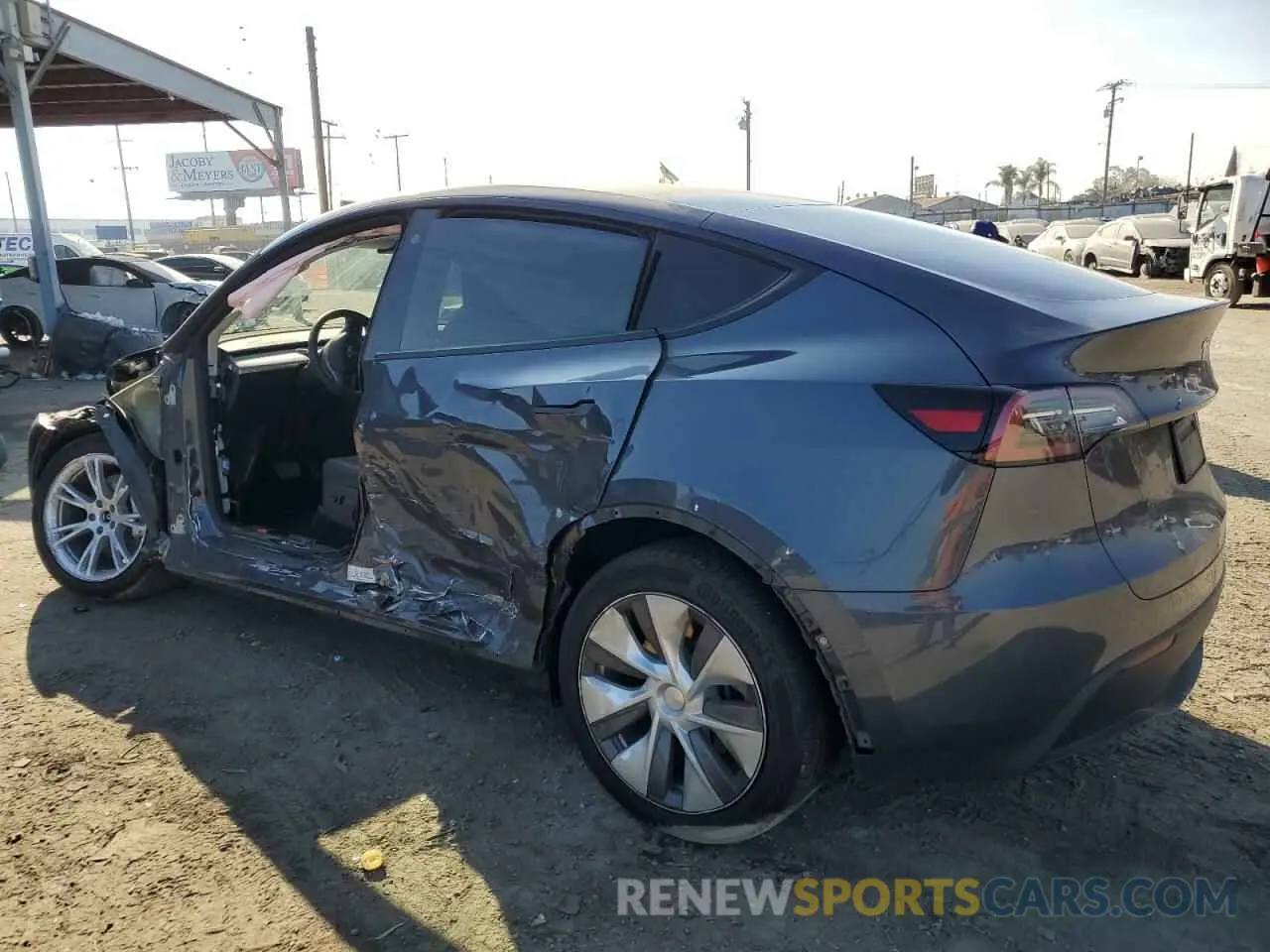 2 fotografías del automóvil dañado 7SAYGDEE2PA073912 TESLA MODEL Y 2023