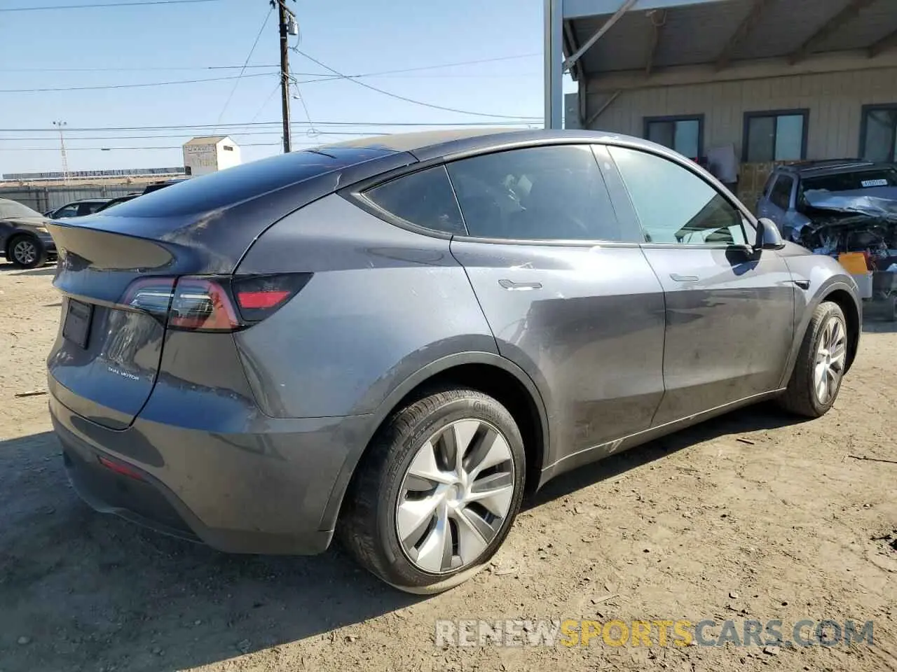 3 fotografías del automóvil dañado 7SAYGDEE2PA073912 TESLA MODEL Y 2023