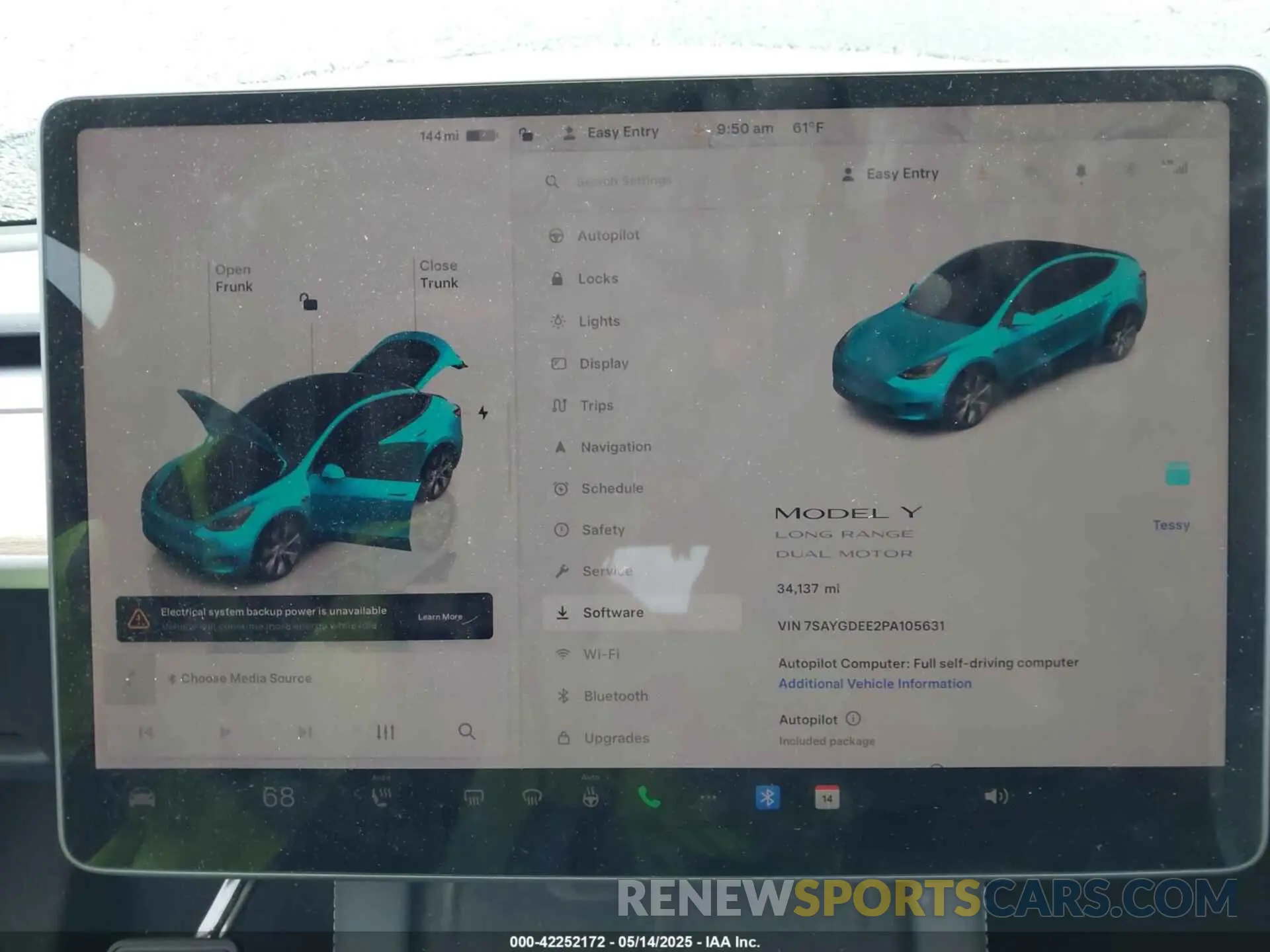 7 fotografías del automóvil dañado 7SAYGDEE2PA105631 TESLA MODEL Y 2023