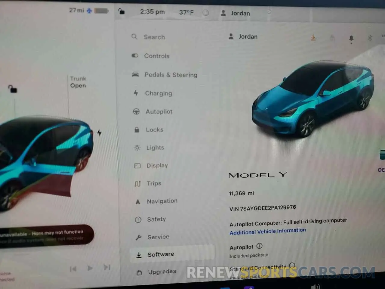 9 fotografías del automóvil dañado 7SAYGDEE2PA129976 TESLA MODEL Y 2023