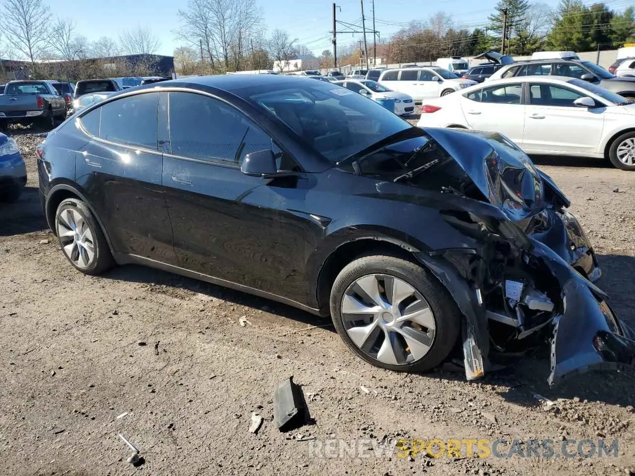 4 fotografías del automóvil dañado 7SAYGDEE2PA142744 TESLA MODEL Y 2023
