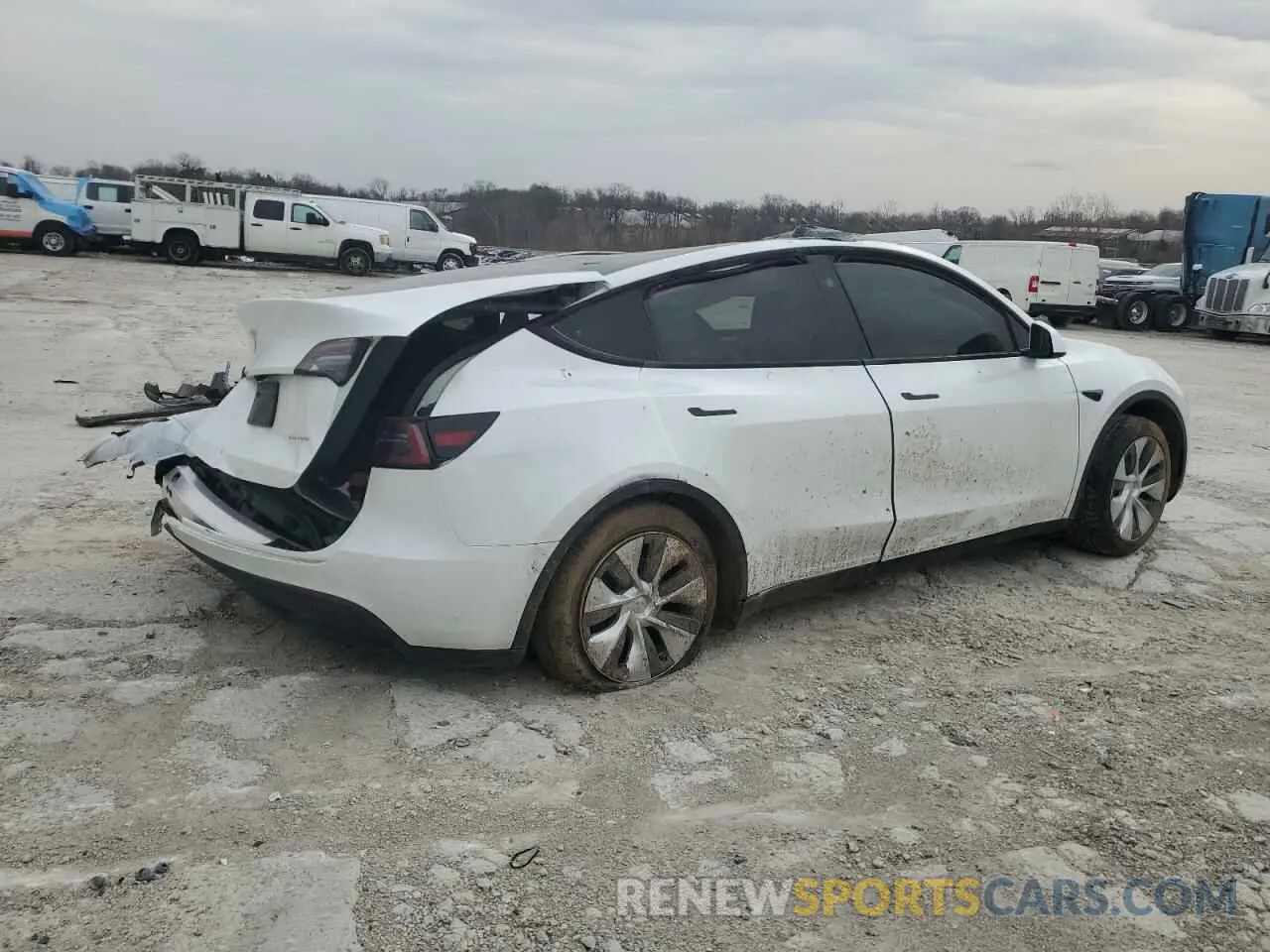 3 fotografías del automóvil dañado 7SAYGDEE2PA145160 TESLA MODEL Y 2023