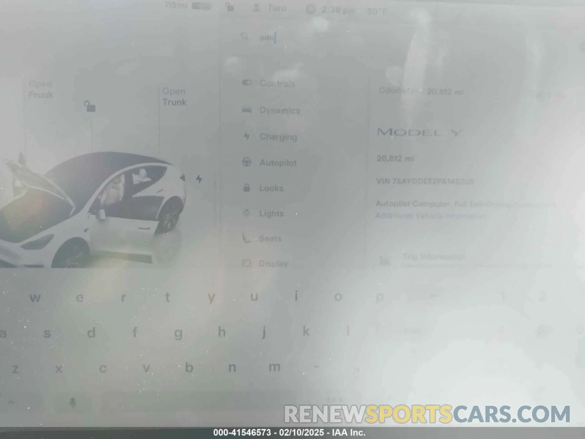 7 fotografías del automóvil dañado 7SAYGDEE2PA145398 TESLA MODEL Y 2023