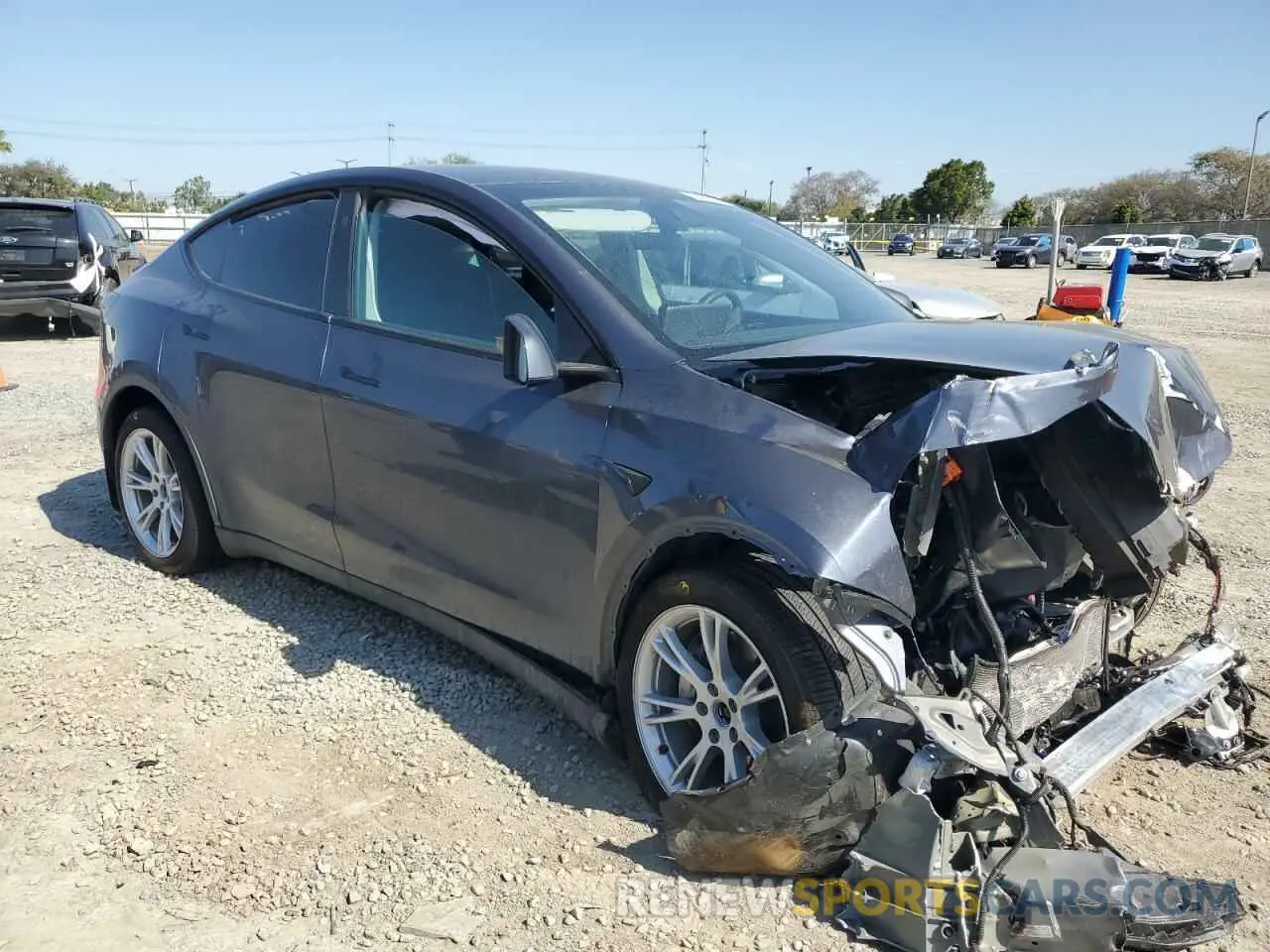 4 fotografías del automóvil dañado 7SAYGDEE2PA164405 TESLA MODEL Y 2023