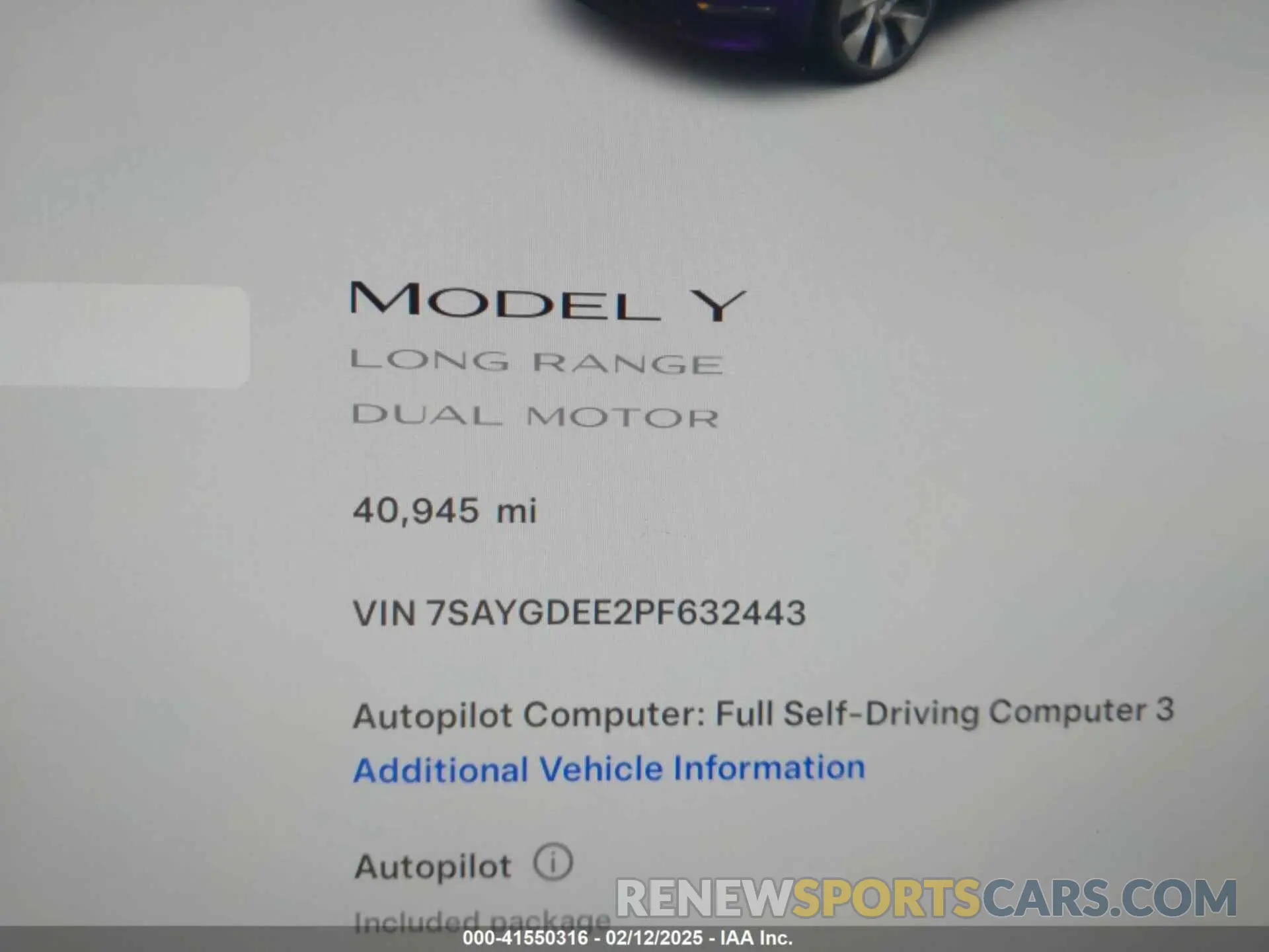 14 fotografías del automóvil dañado 7SAYGDEE2PF632443 TESLA MODEL Y 2023
