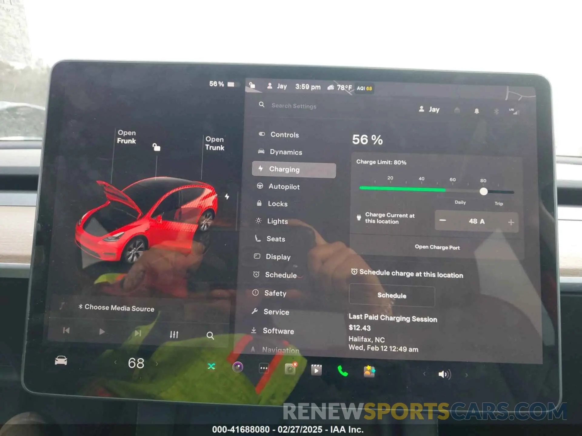 17 fotografías del automóvil dañado 7SAYGDEE2PF765395 TESLA MODEL Y 2023