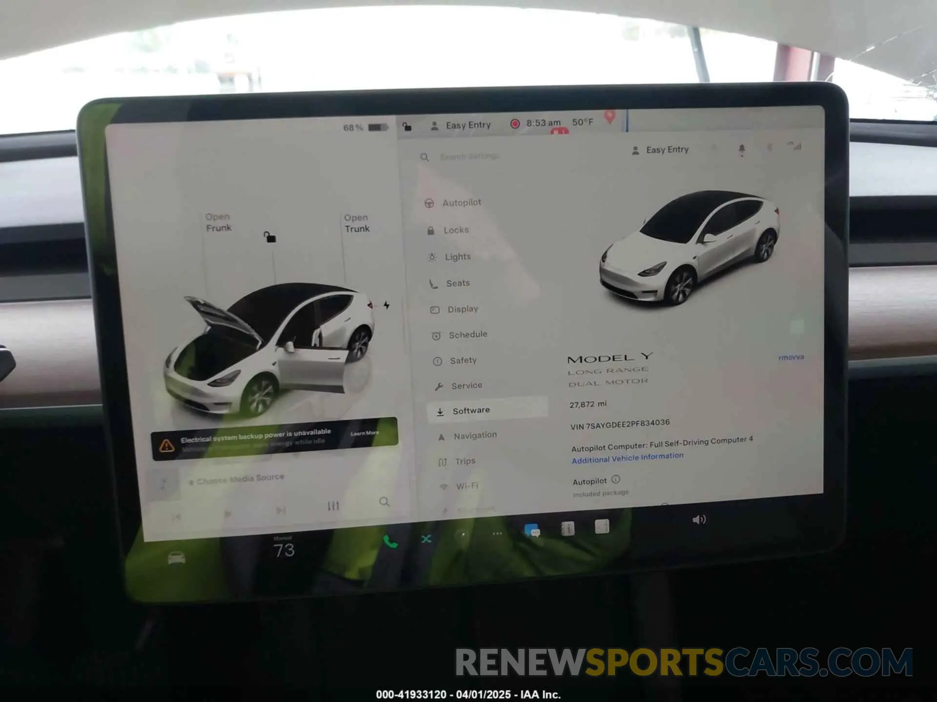 7 fotografías del automóvil dañado 7SAYGDEE2PF834036 TESLA MODEL Y 2023