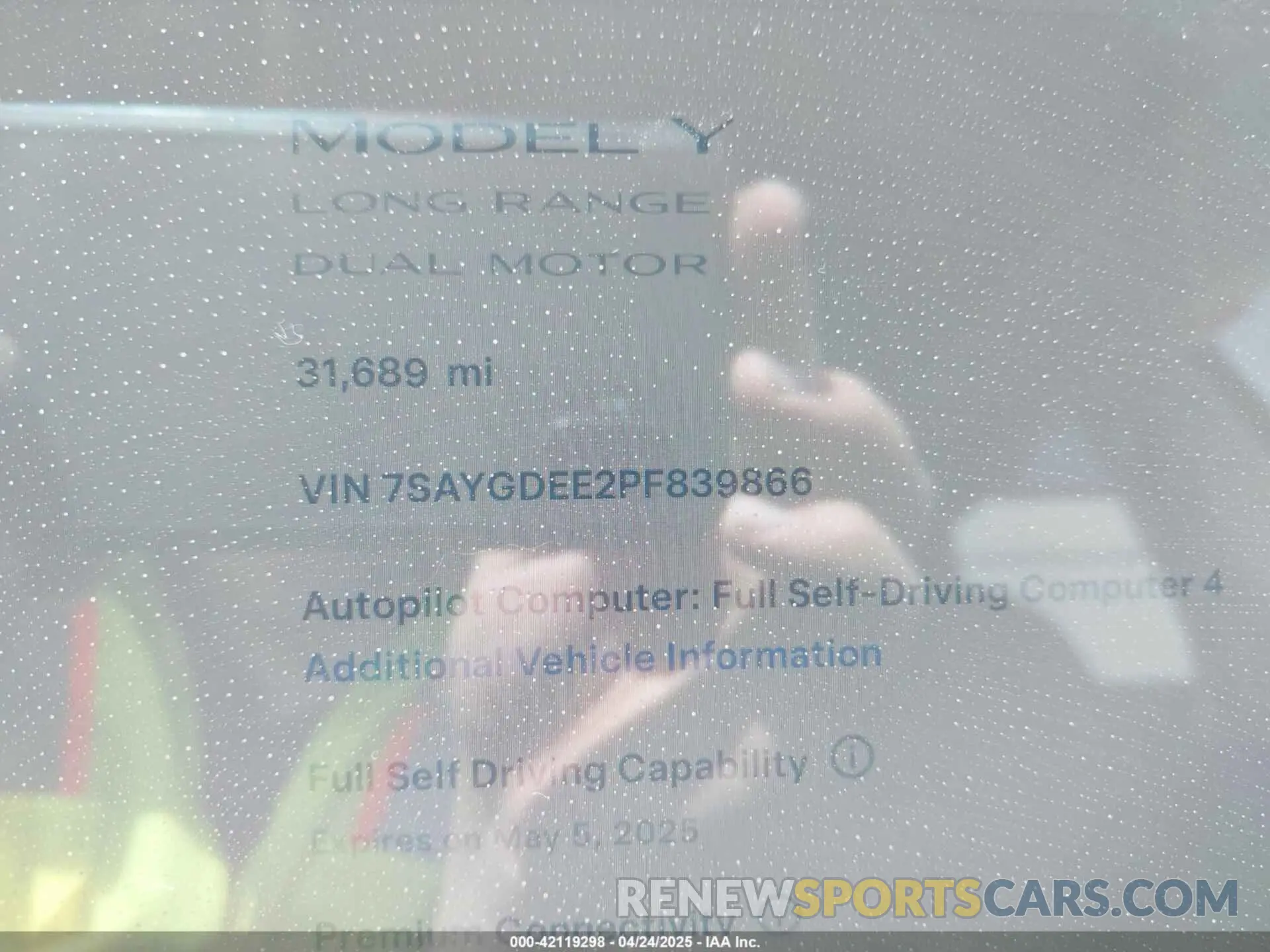 14 fotografías del automóvil dañado 7SAYGDEE2PF839866 TESLA MODEL Y 2023