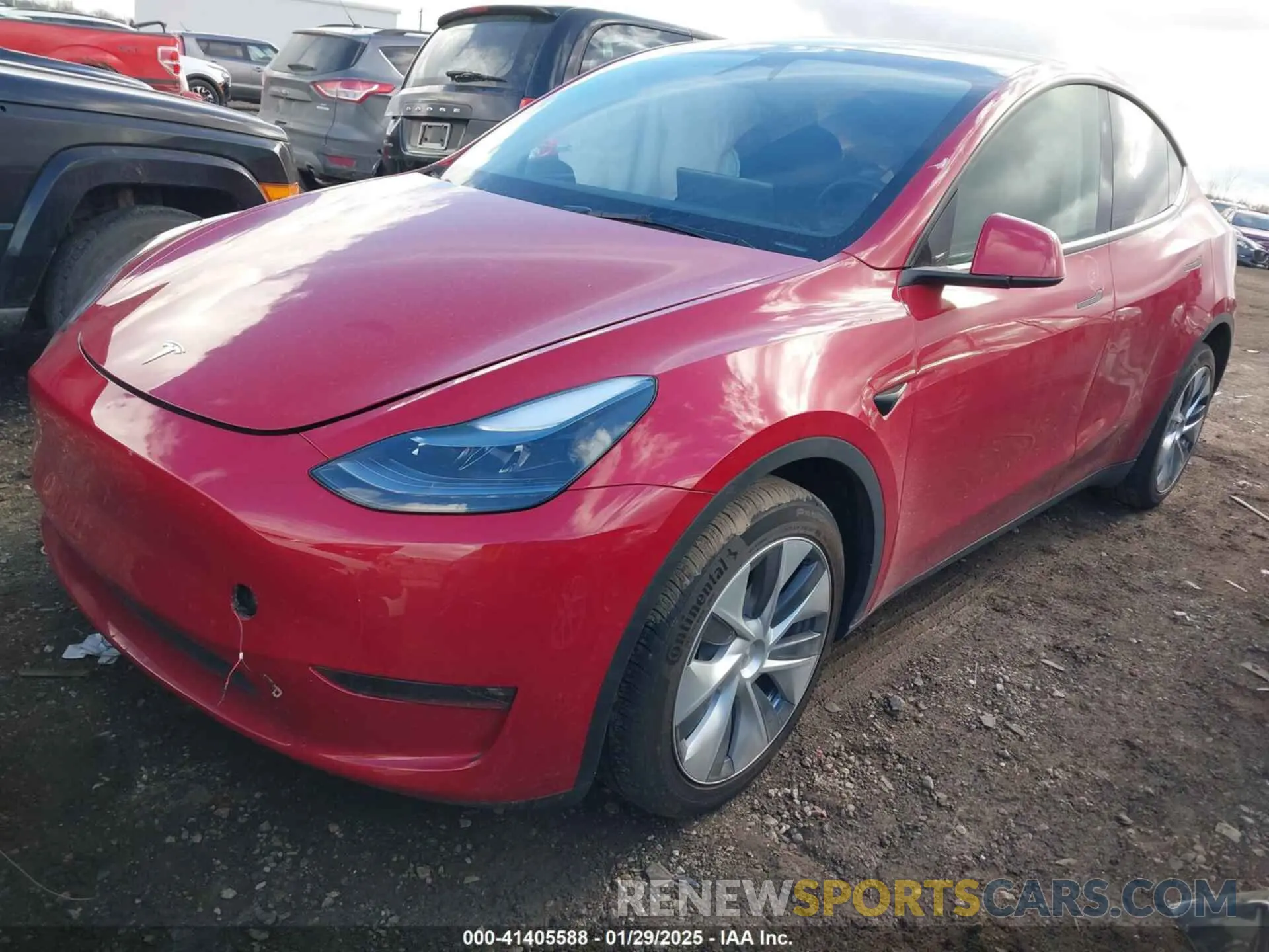 2 fotografías del automóvil dañado 7SAYGDEE2PF865593 TESLA MODEL Y 2023