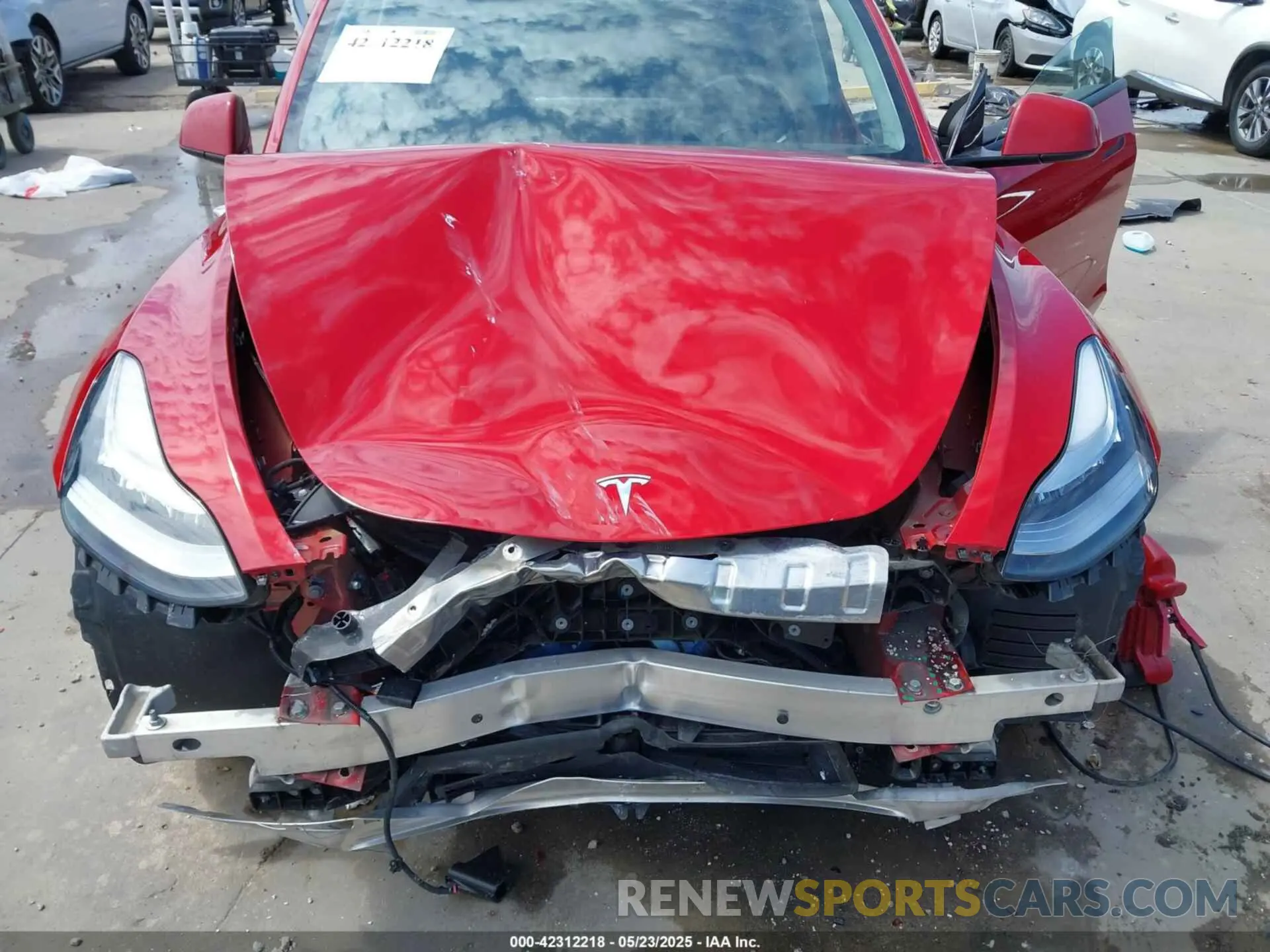 6 fotografías del automóvil dañado 7SAYGDEE3PA143353 TESLA MODEL Y 2023