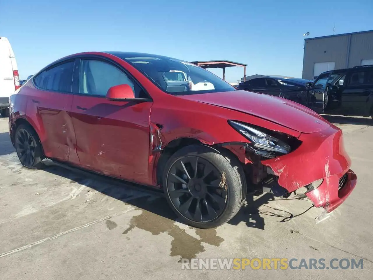 4 fotografías del automóvil dañado 7SAYGDEE3PA155261 TESLA MODEL Y 2023