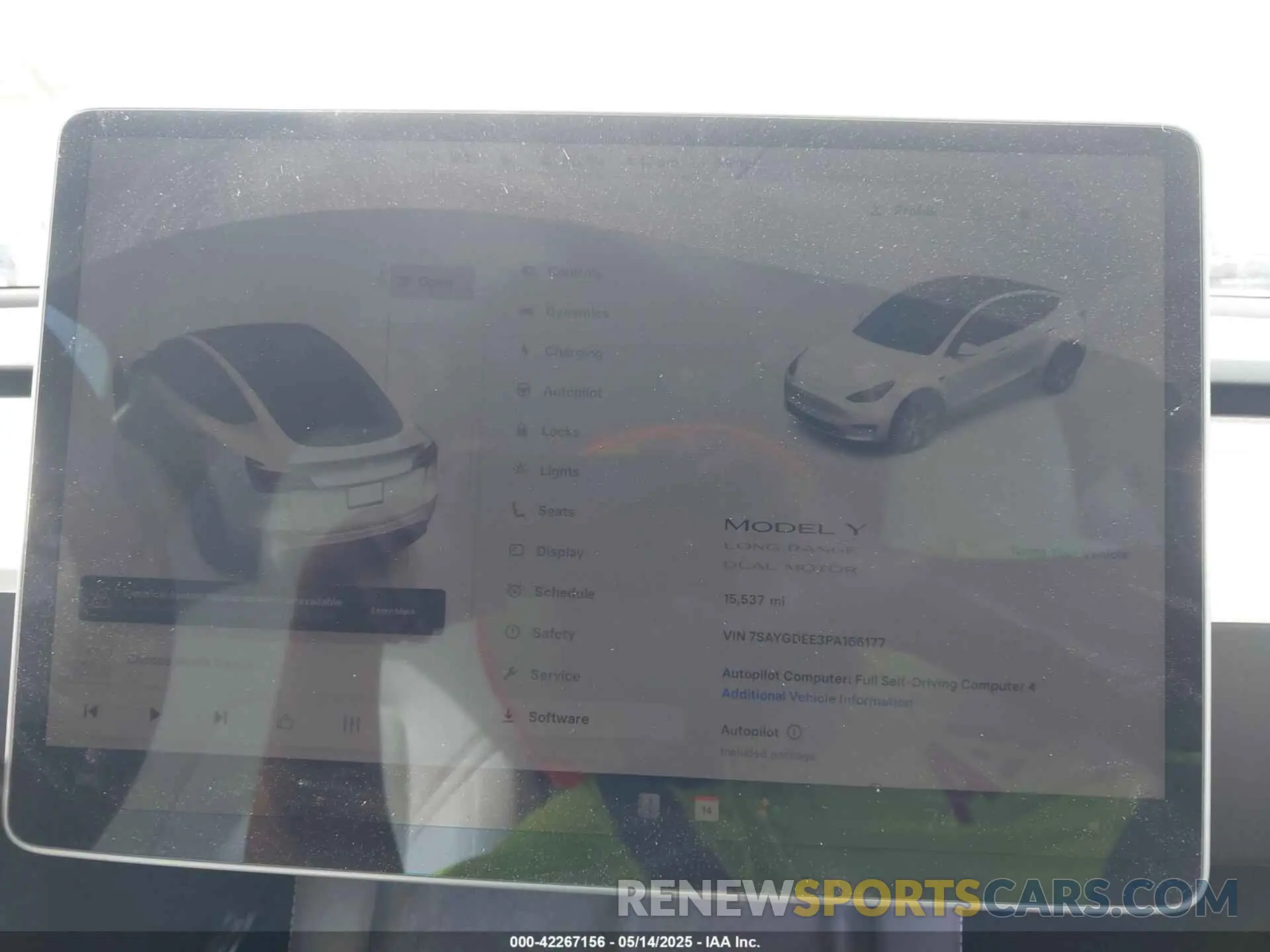7 fotografías del automóvil dañado 7SAYGDEE3PA166177 TESLA MODEL Y 2023