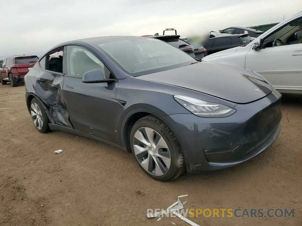 4 fotografías del automóvil dañado 7SAYGDEE3PF603615 TESLA MODEL Y 2023