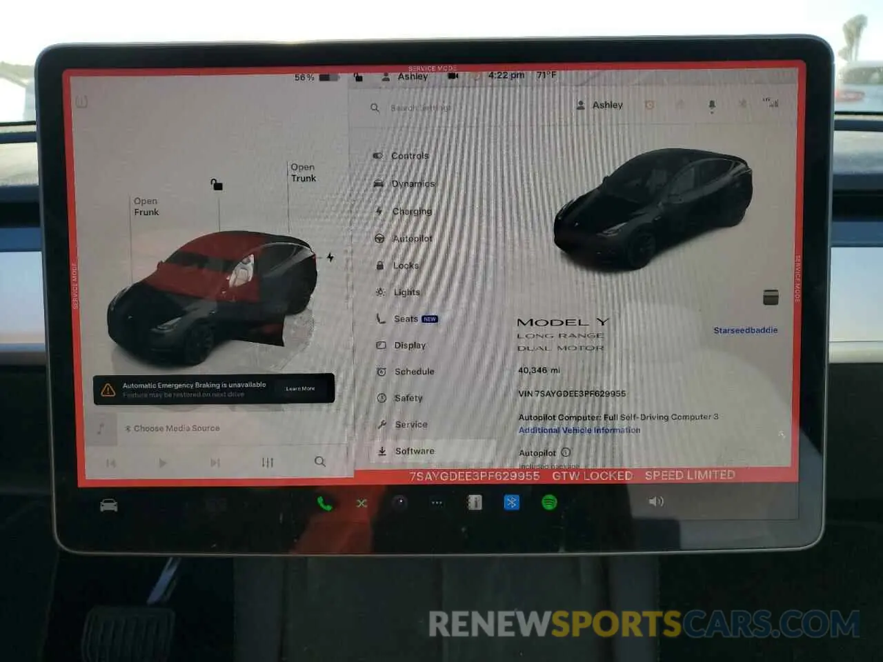 9 fotografías del automóvil dañado 7SAYGDEE3PF629955 TESLA MODEL Y 2023
