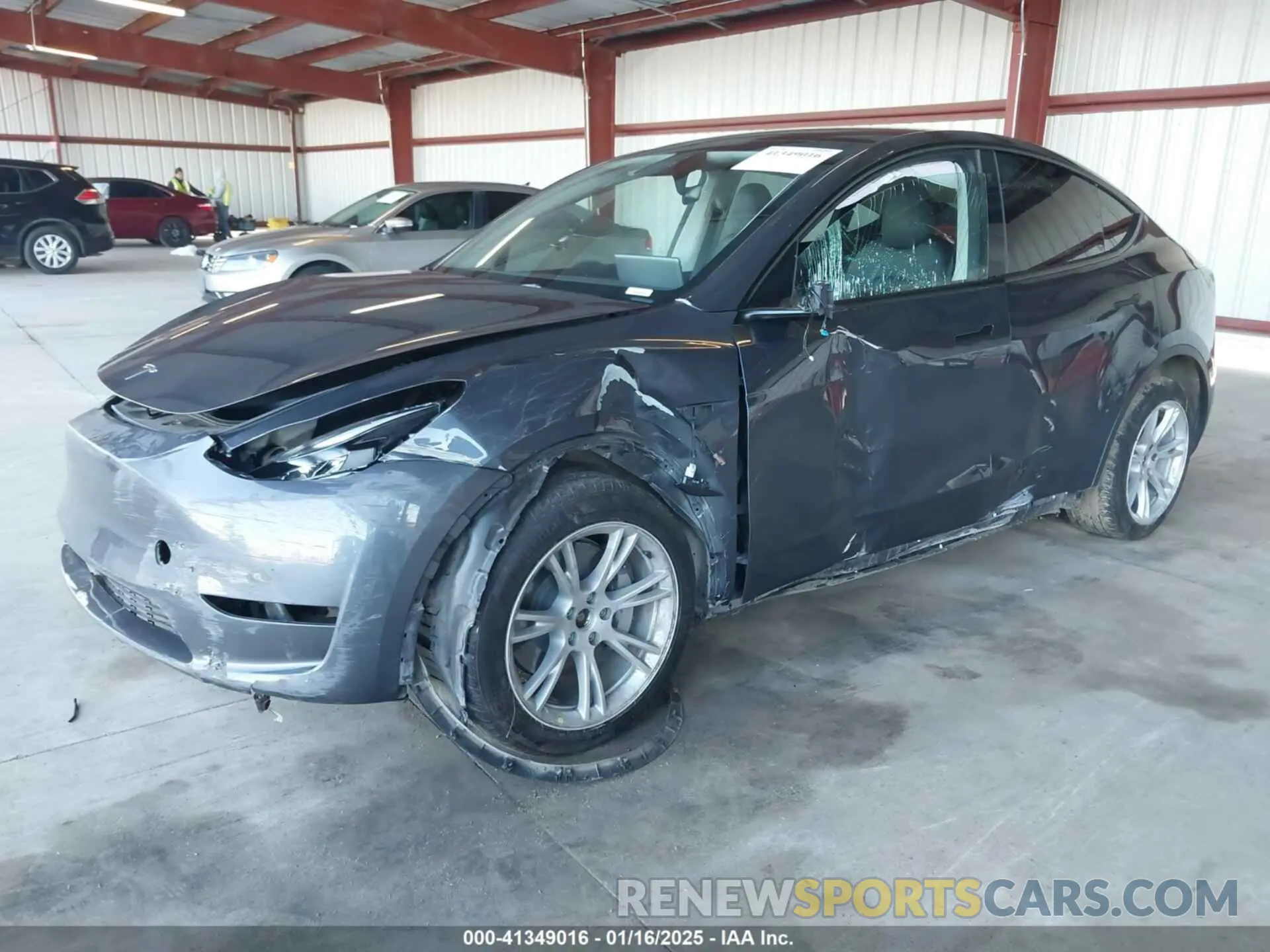 2 fotografías del automóvil dañado 7SAYGDEE3PF644911 TESLA MODEL Y 2023