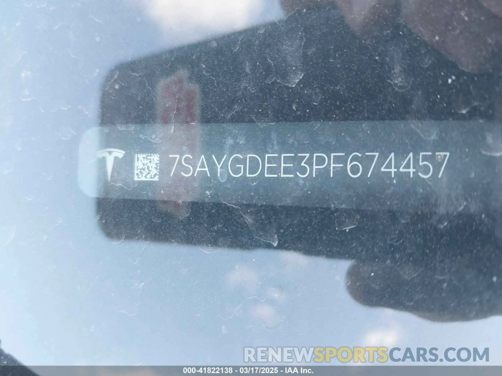 9 fotografías del automóvil dañado 7SAYGDEE3PF674457 TESLA MODEL Y 2023