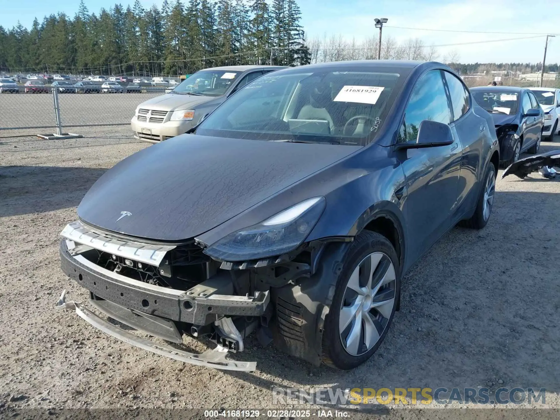 2 fotografías del automóvil dañado 7SAYGDEE3PF760741 TESLA MODEL Y 2023