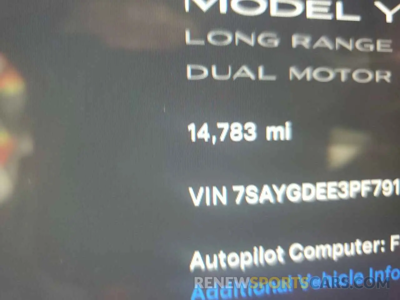 9 fotografías del automóvil dañado 7SAYGDEE3PF791732 TESLA MODEL Y 2023