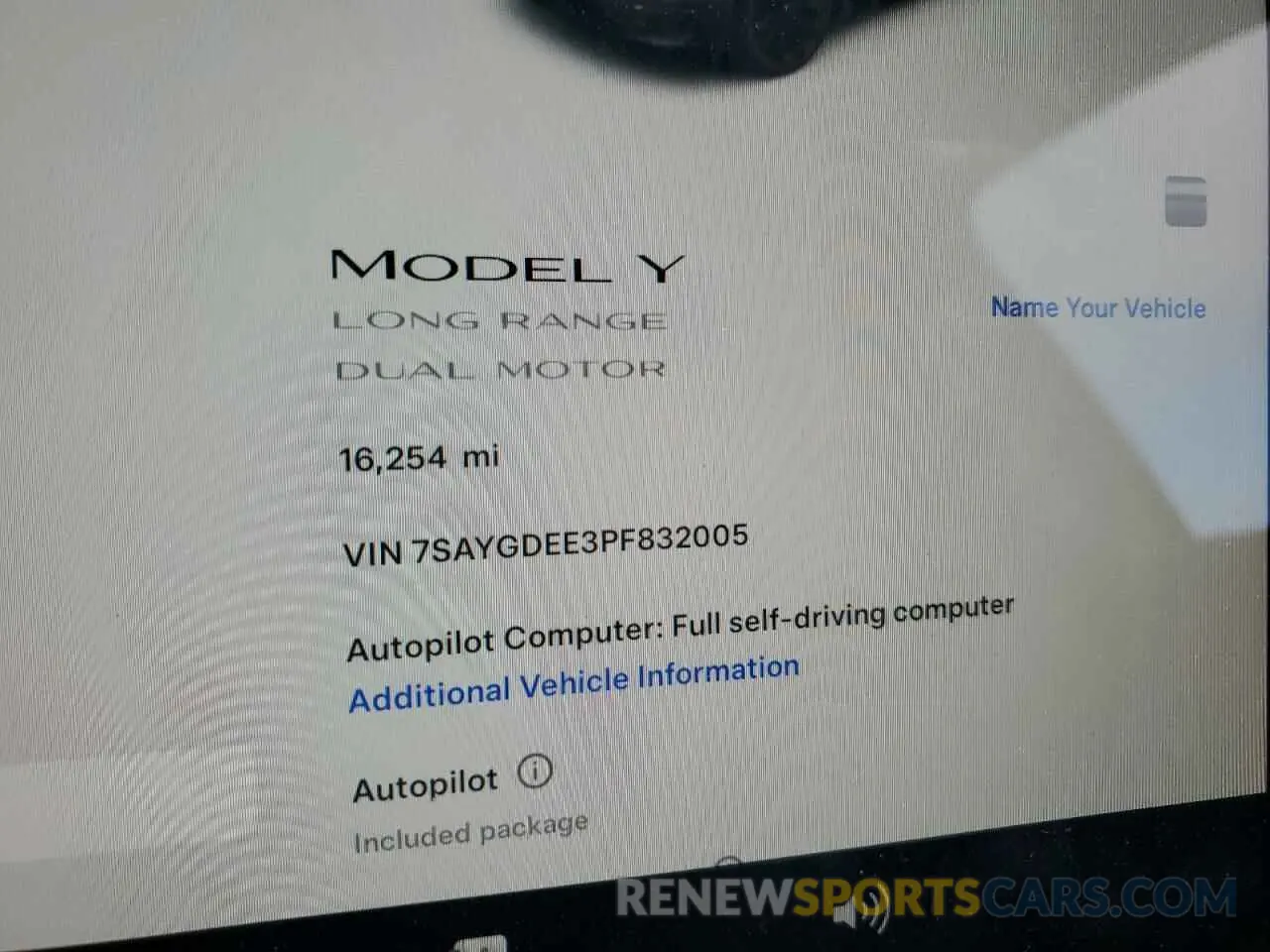 9 fotografías del automóvil dañado 7SAYGDEE3PF832005 TESLA MODEL Y 2023