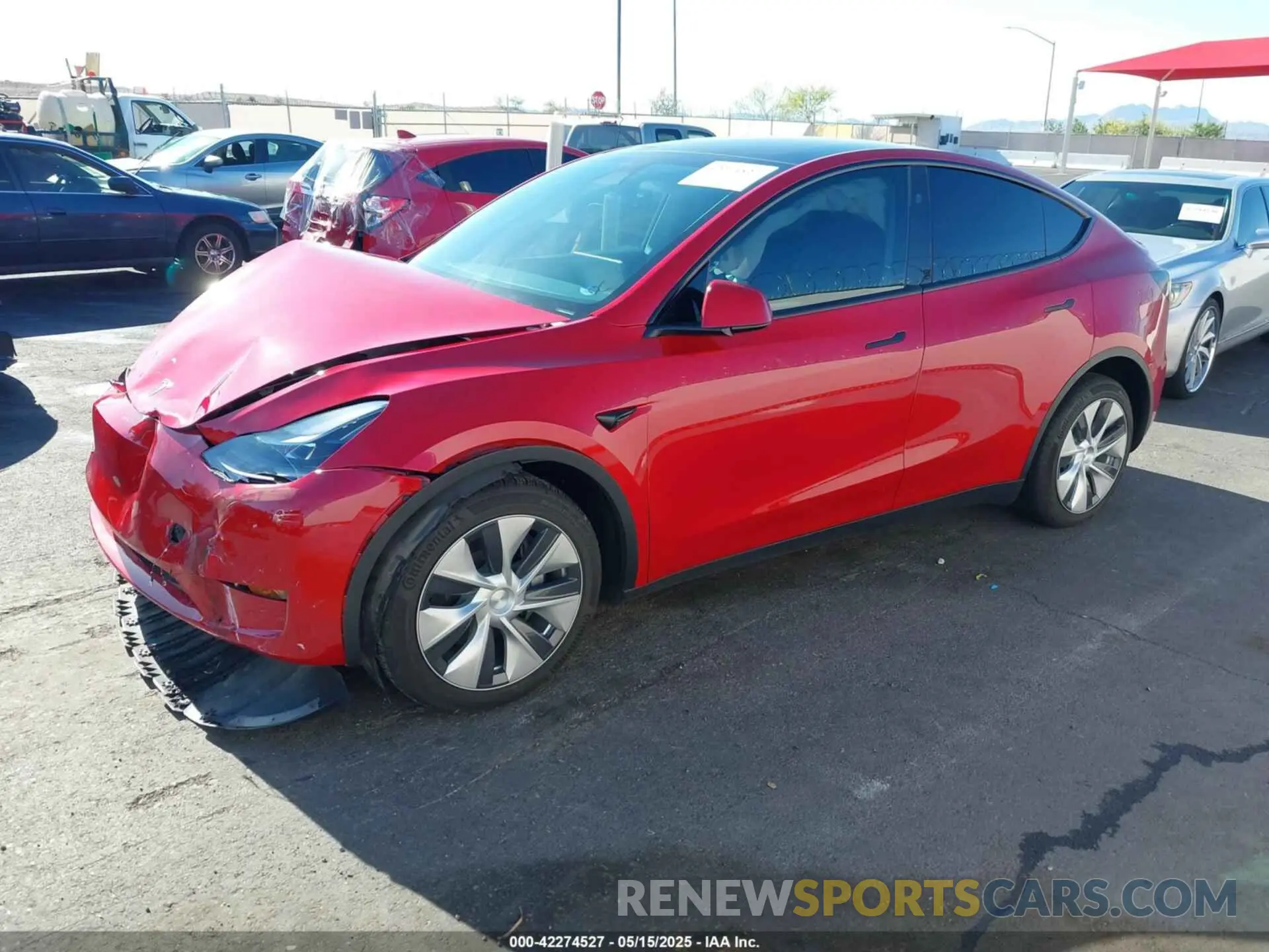 2 fotografías del automóvil dañado 7SAYGDEE3PF867496 TESLA MODEL Y 2023