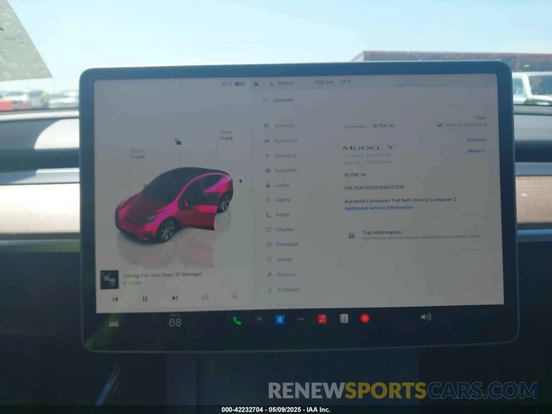 19 fotografías del automóvil dañado 7SAYGDEE4PA037218 TESLA MODEL Y 2023