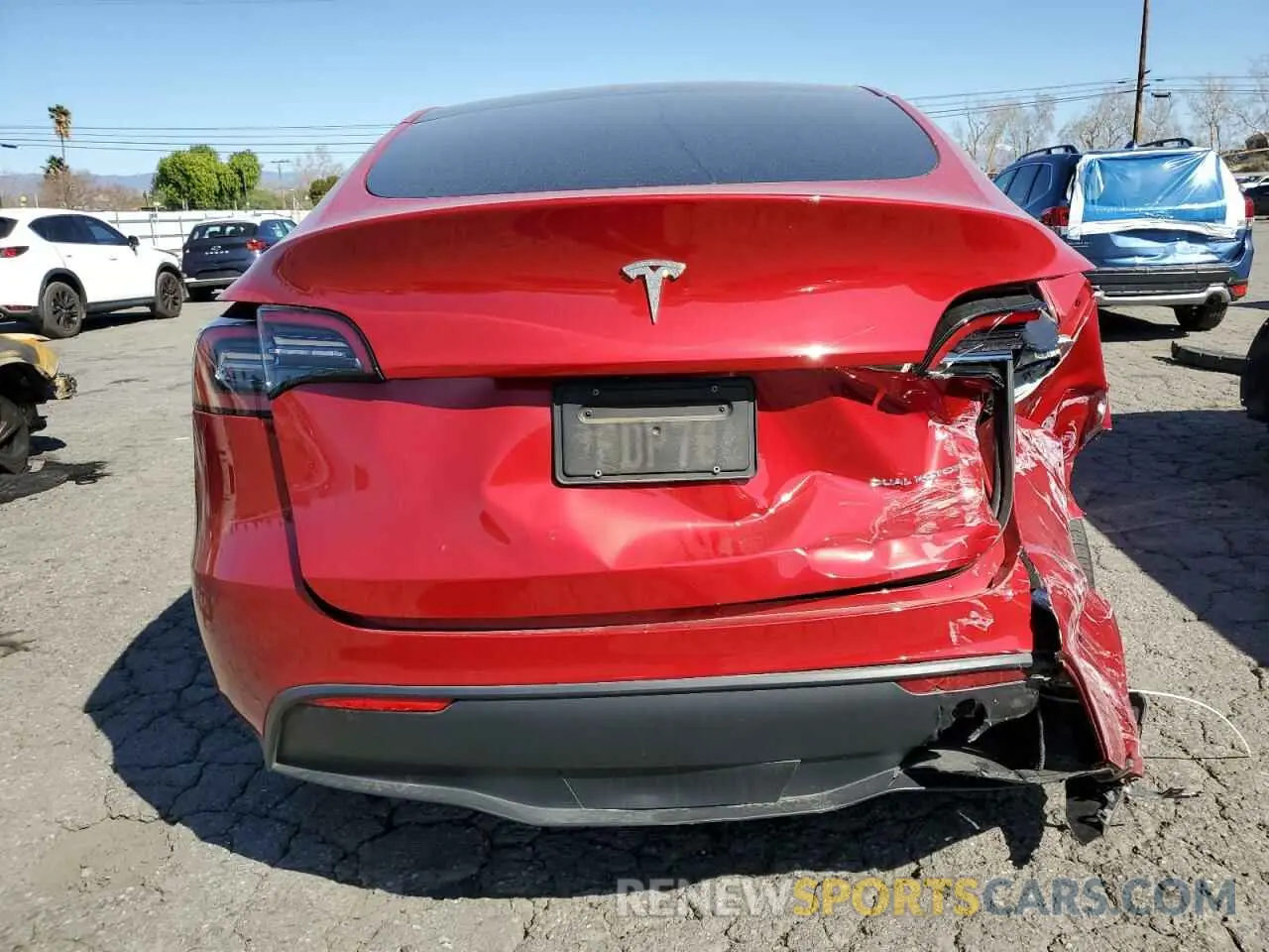 6 fotografías del automóvil dañado 7SAYGDEE4PA042905 TESLA MODEL Y 2023