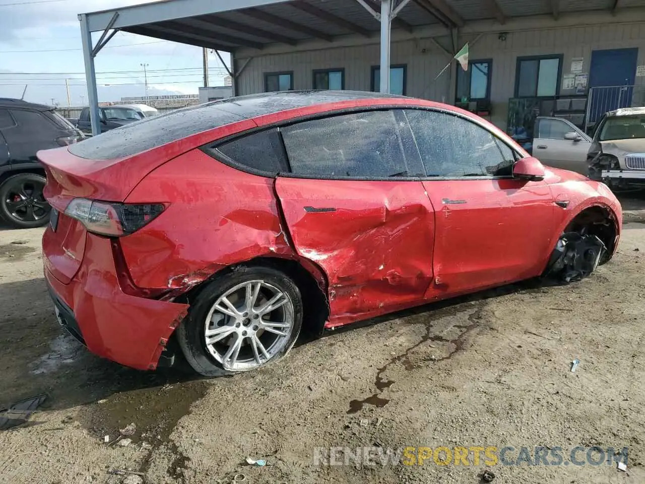 3 fotografías del automóvil dañado 7SAYGDEE4PA114668 TESLA MODEL Y 2023