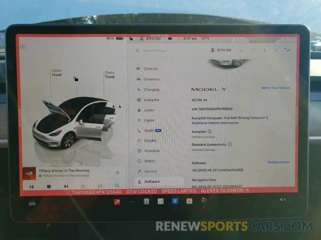 9 fotografías del automóvil dañado 7SAYGDEE4PA125640 TESLA MODEL Y 2023