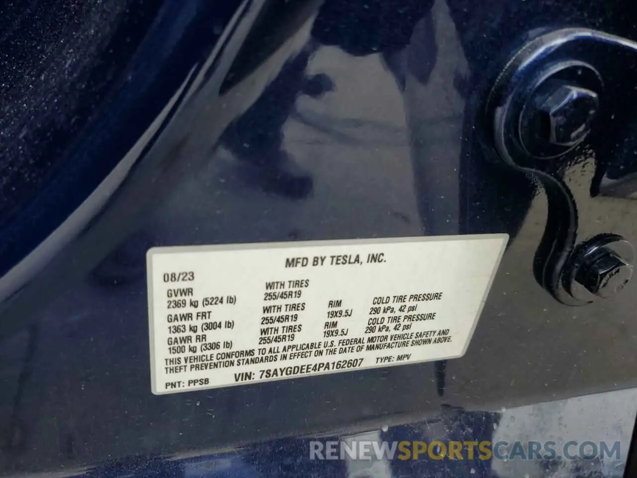 15 fotografías del automóvil dañado 7SAYGDEE4PA162607 TESLA MODEL Y 2023