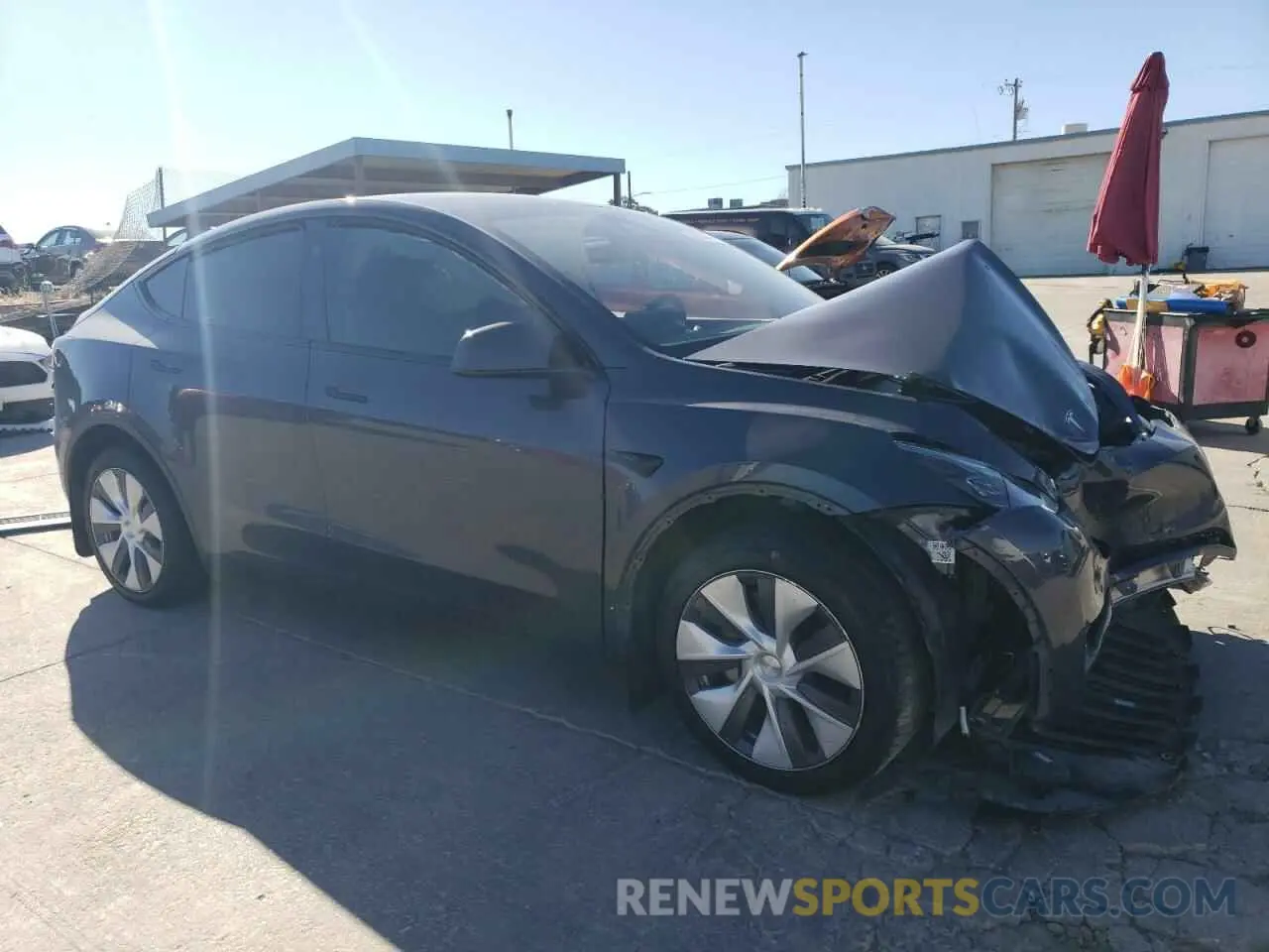 4 fotografías del automóvil dañado 7SAYGDEE4PA202443 TESLA MODEL Y 2023