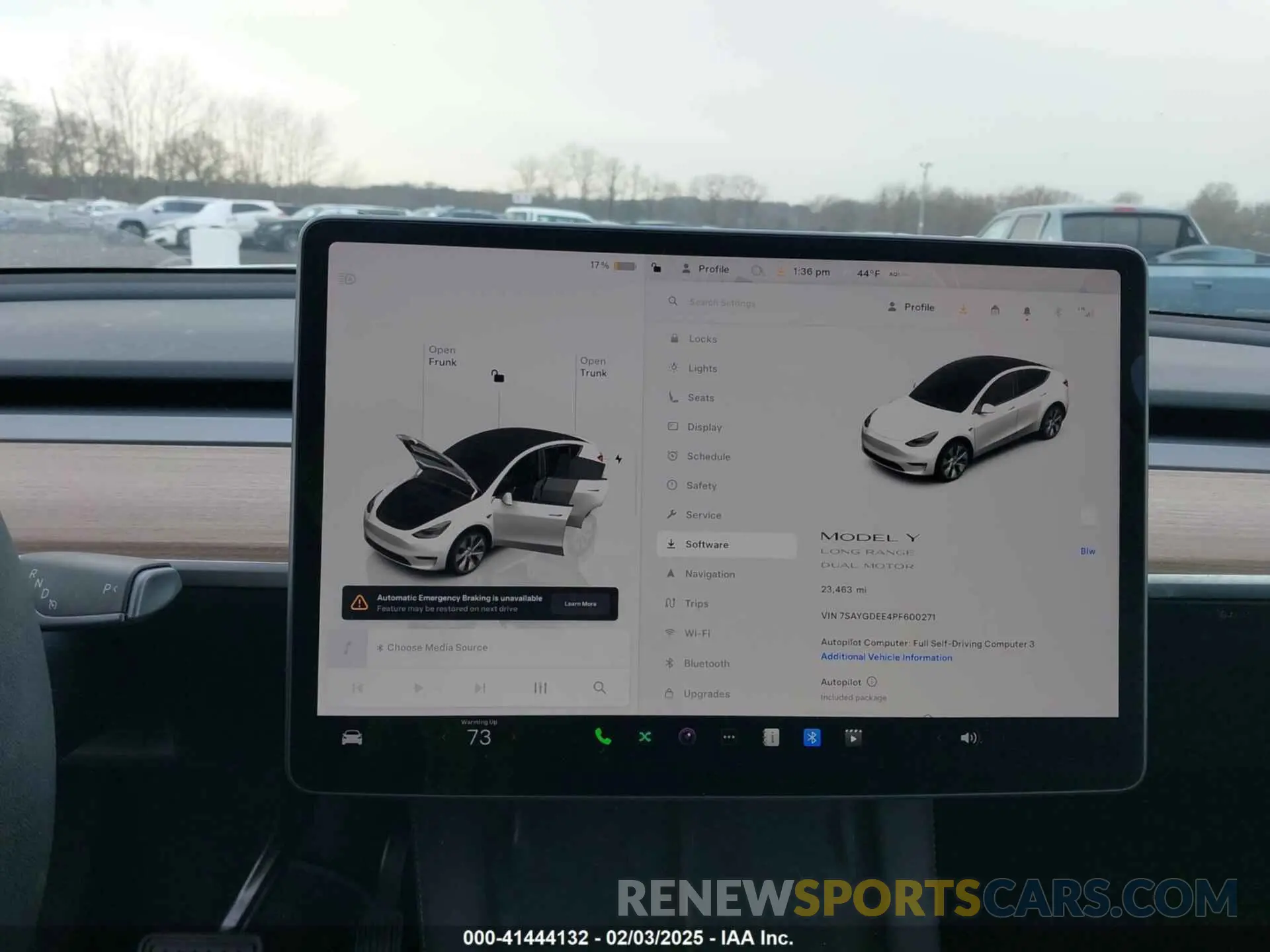 7 fotografías del automóvil dañado 7SAYGDEE4PF600271 TESLA MODEL Y 2023