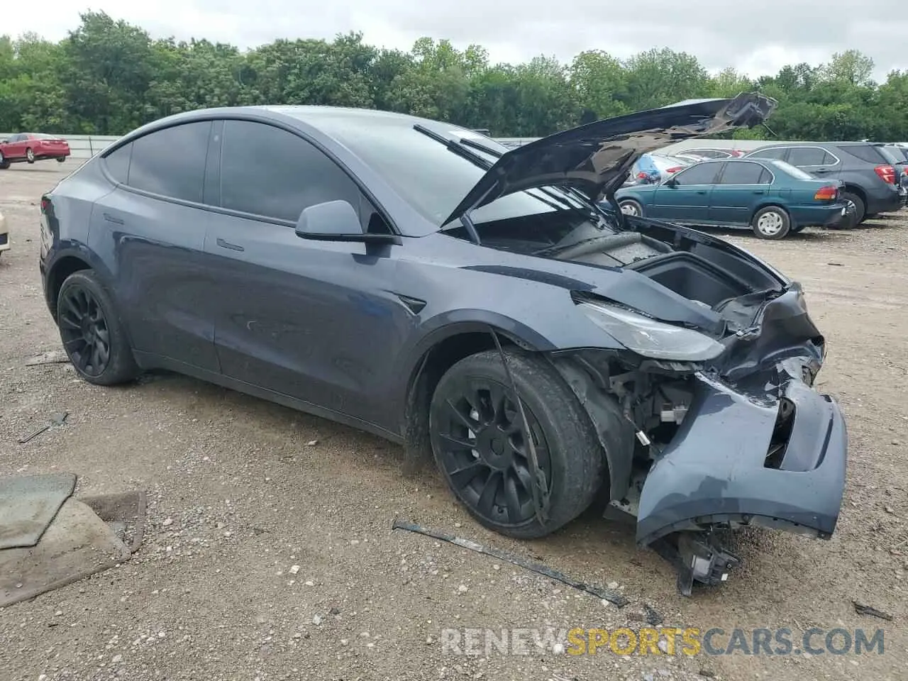 4 fotografías del automóvil dañado 7SAYGDEE4PF752292 TESLA MODEL Y 2023