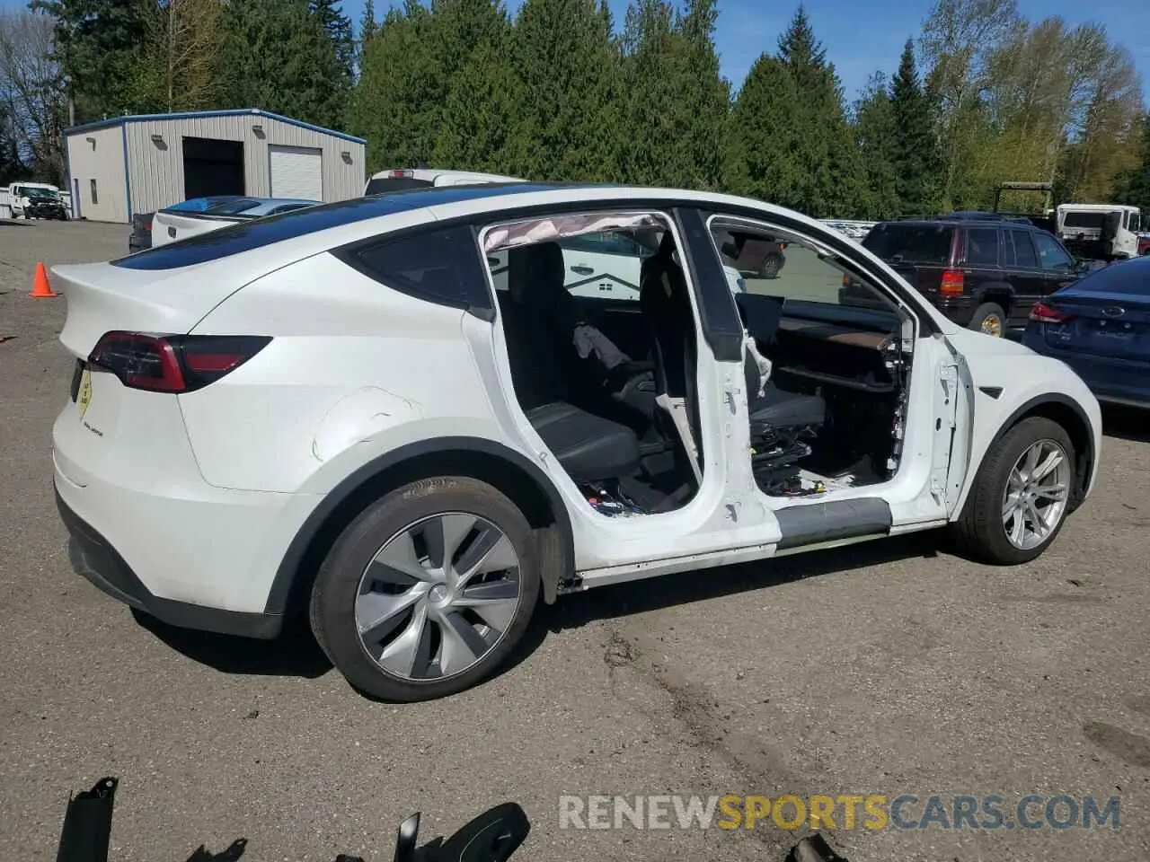 3 fotografías del automóvil dañado 7SAYGDEE4PF757685 TESLA MODEL Y 2023