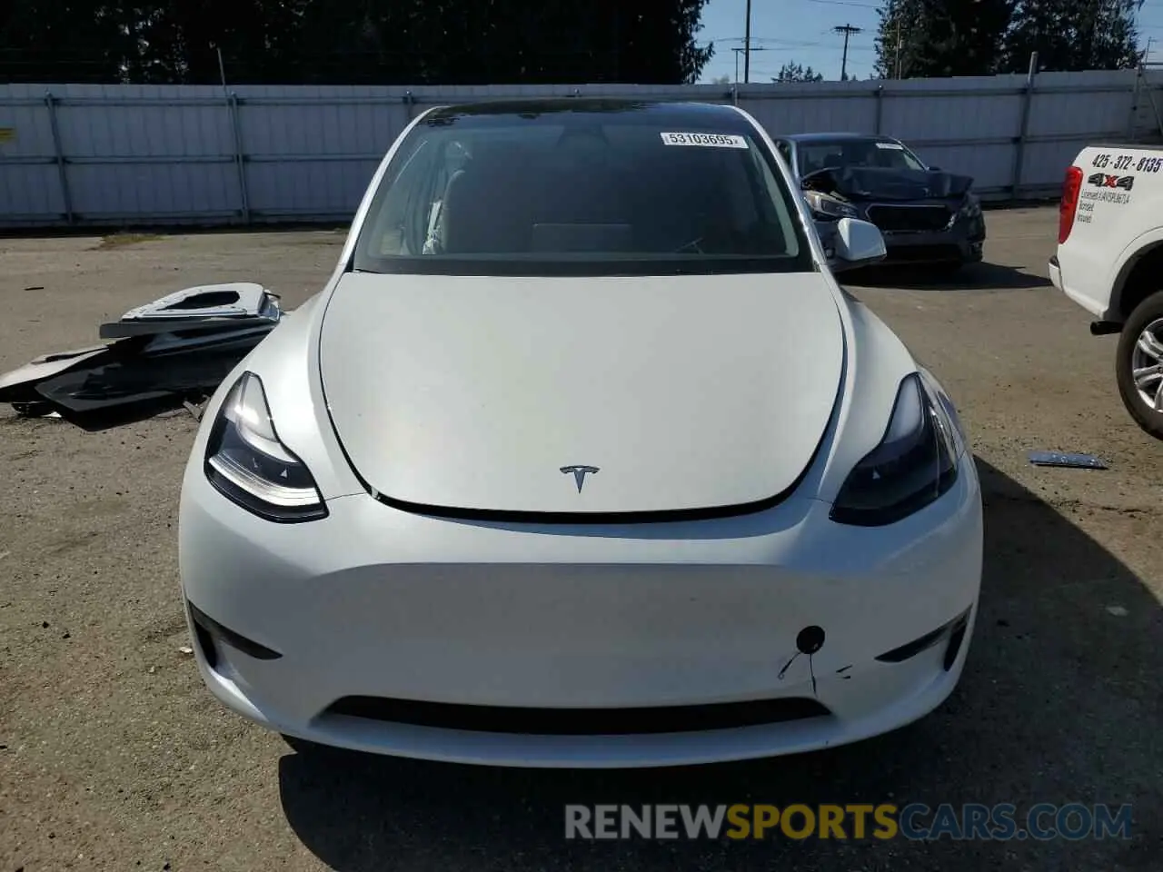 5 fotografías del automóvil dañado 7SAYGDEE4PF757685 TESLA MODEL Y 2023