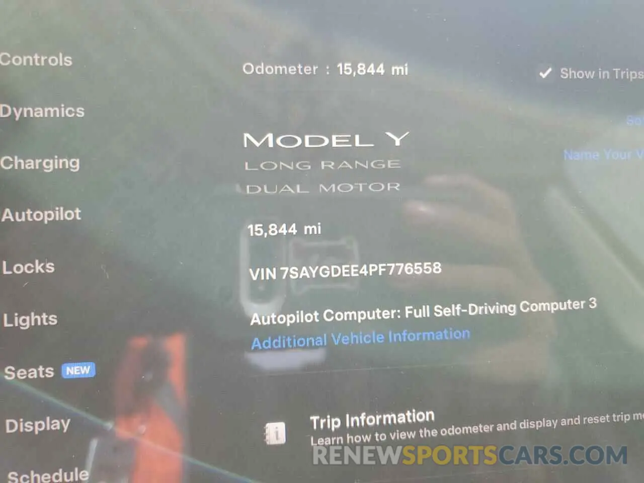 9 fotografías del automóvil dañado 7SAYGDEE4PF776558 TESLA MODEL Y 2023