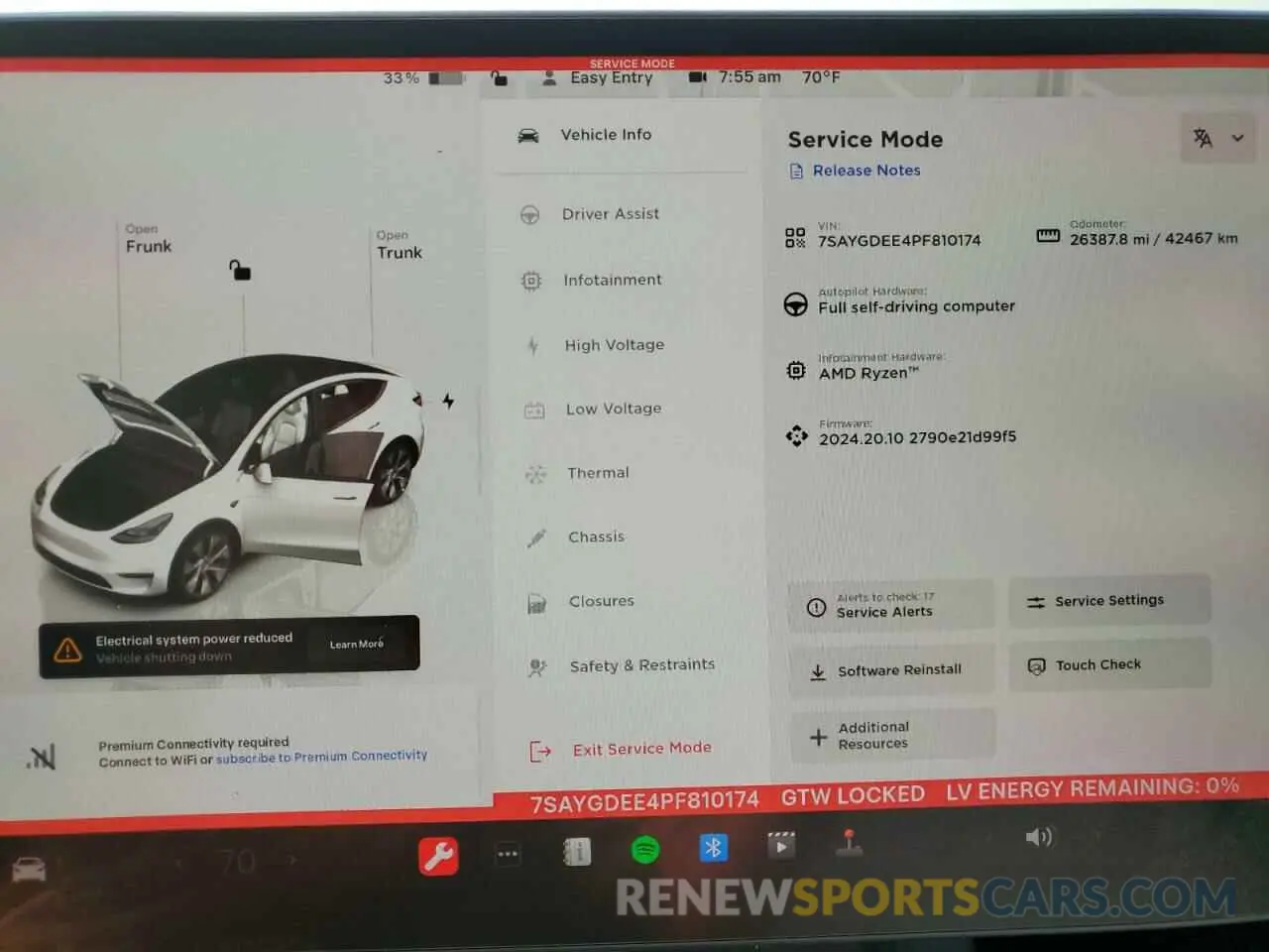 9 fotografías del automóvil dañado 7SAYGDEE4PF810174 TESLA MODEL Y 2023