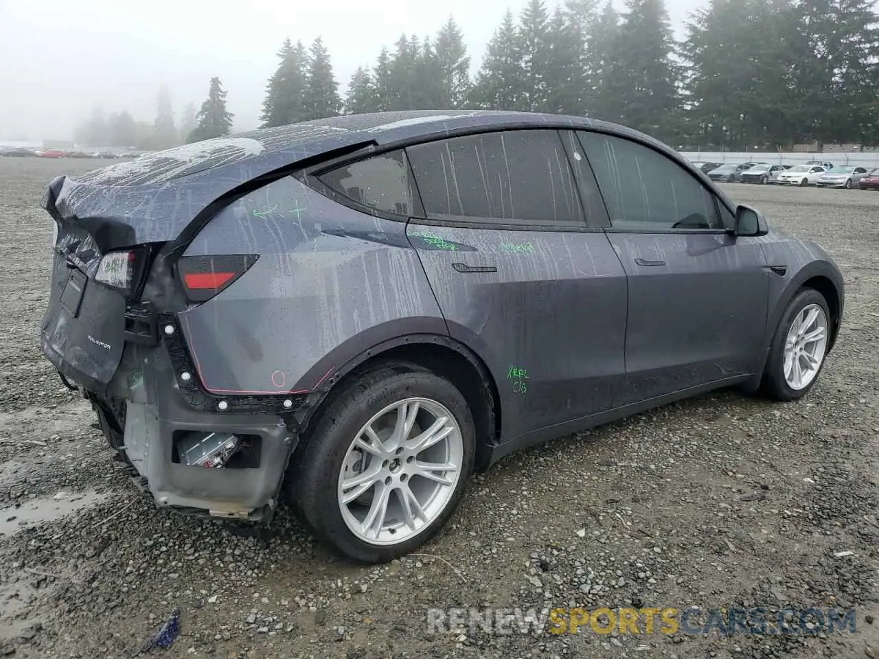 3 fotografías del automóvil dañado 7SAYGDEE4PF914079 TESLA MODEL Y 2023