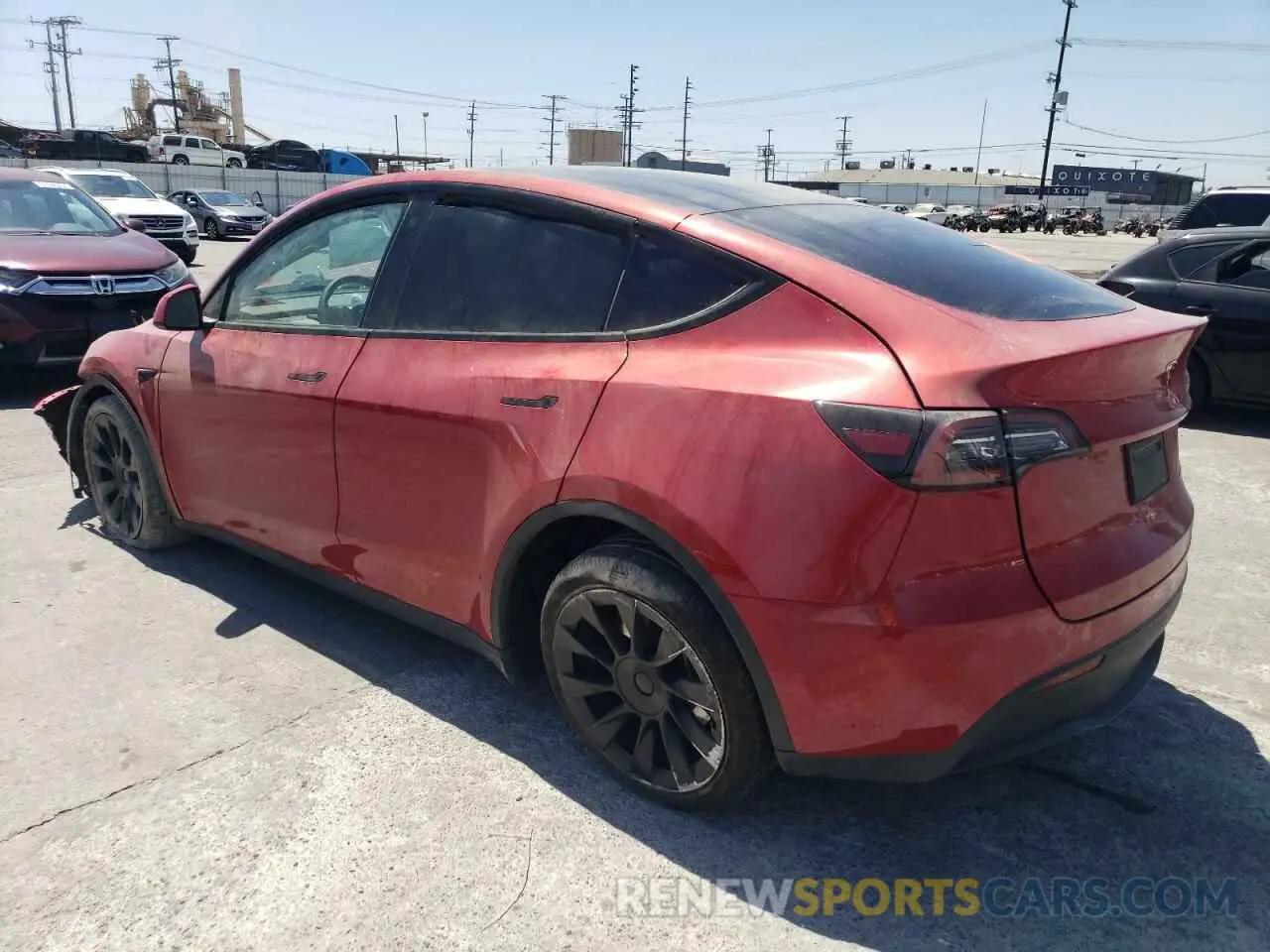 2 fotografías del automóvil dañado 7SAYGDEE5PA042802 TESLA MODEL Y 2023