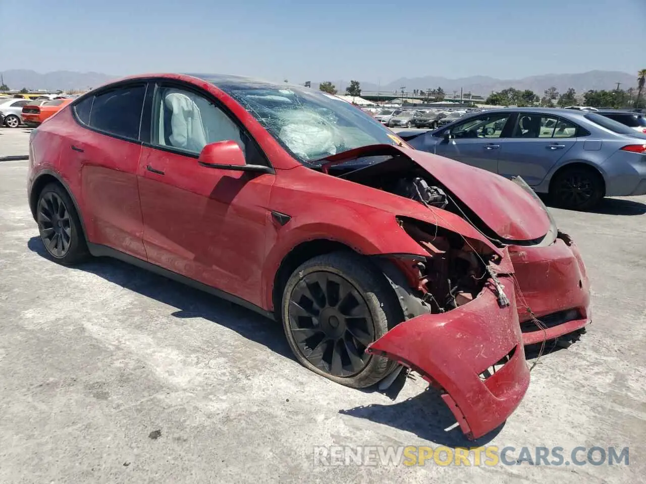 4 fotografías del automóvil dañado 7SAYGDEE5PA042802 TESLA MODEL Y 2023