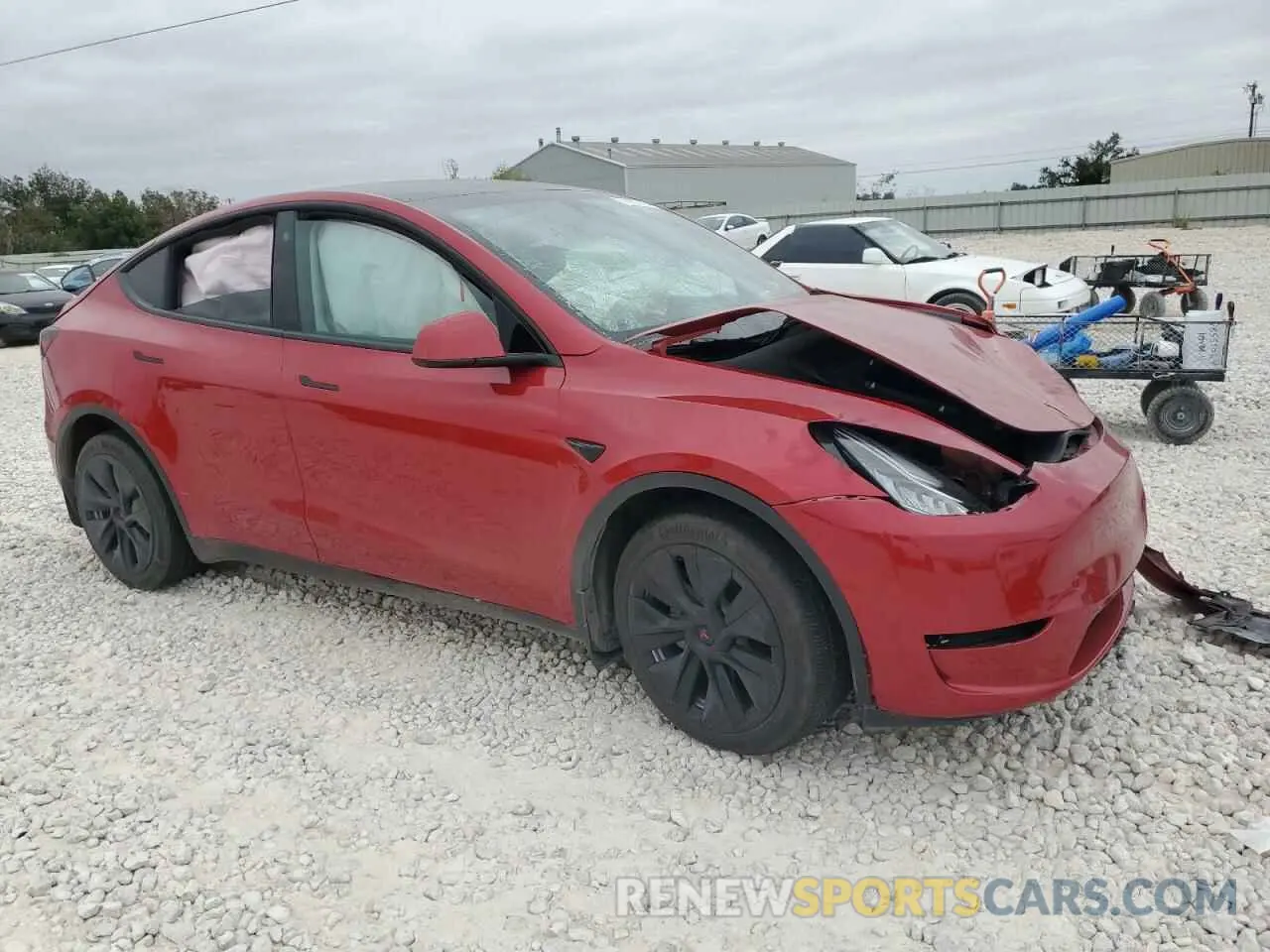 4 fotografías del automóvil dañado 7SAYGDEE5PA064251 TESLA MODEL Y 2023