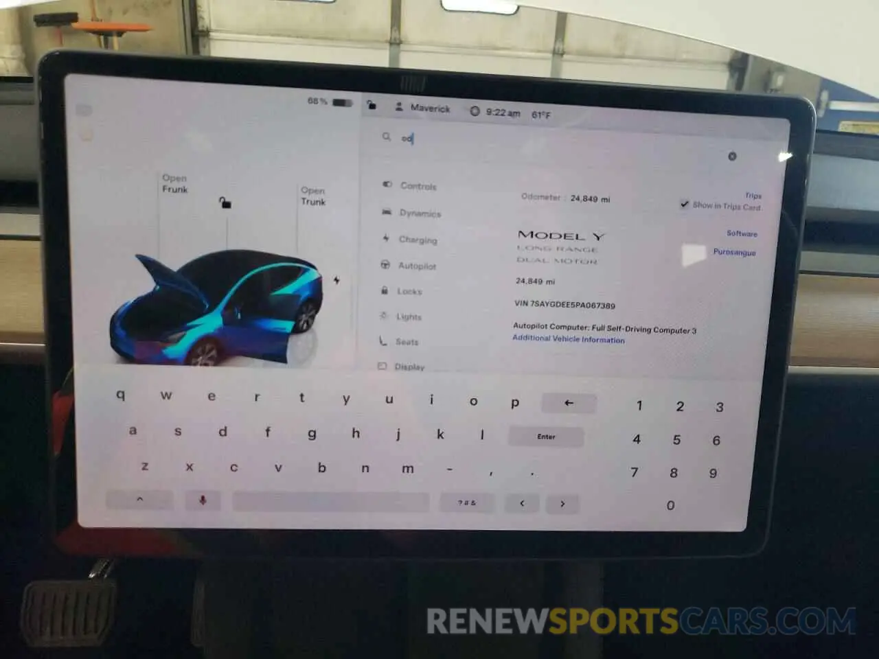 9 fotografías del automóvil dañado 7SAYGDEE5PA067389 TESLA MODEL Y 2023
