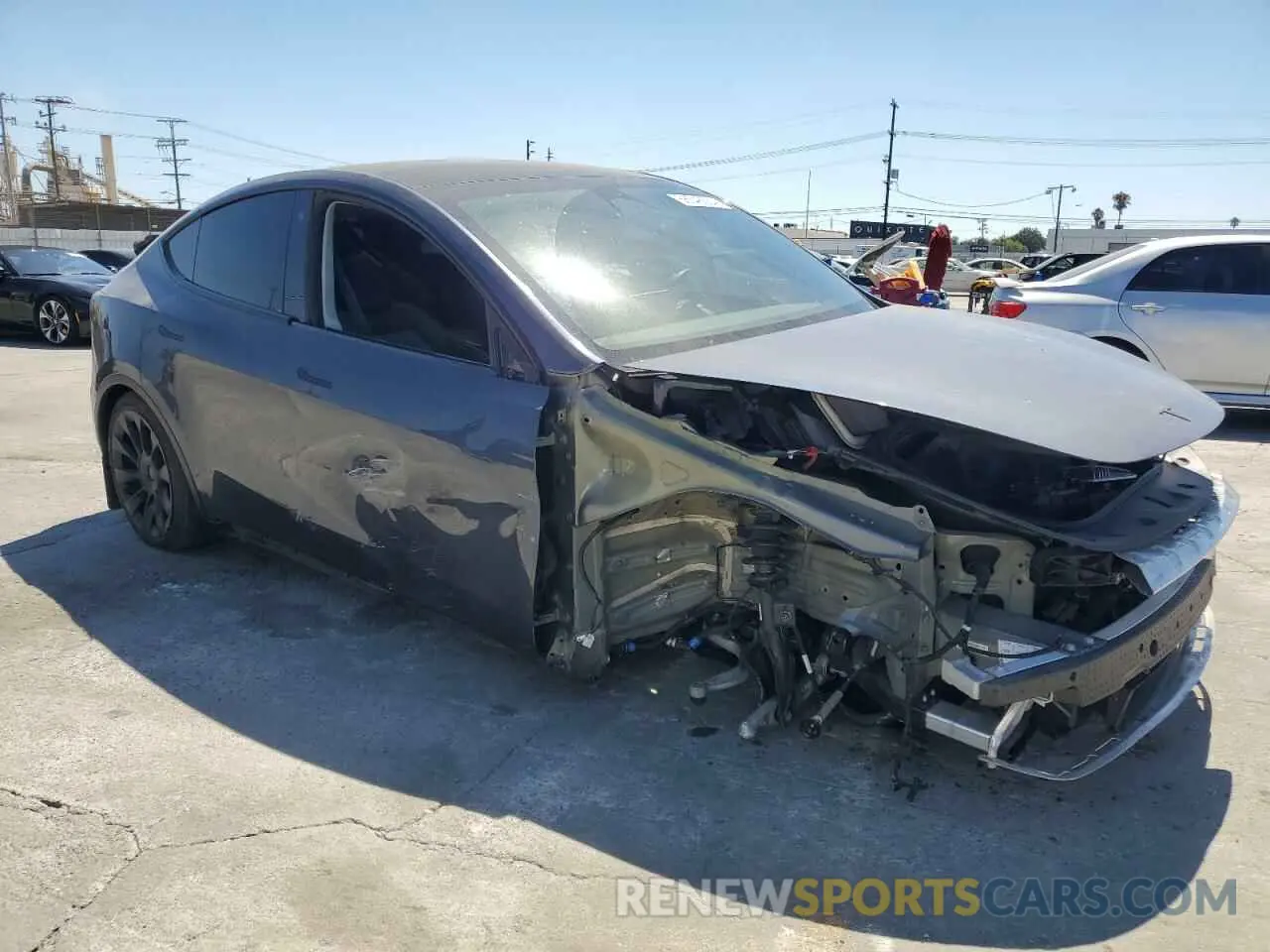 4 fotografías del automóvil dañado 7SAYGDEE5PA076769 TESLA MODEL Y 2023