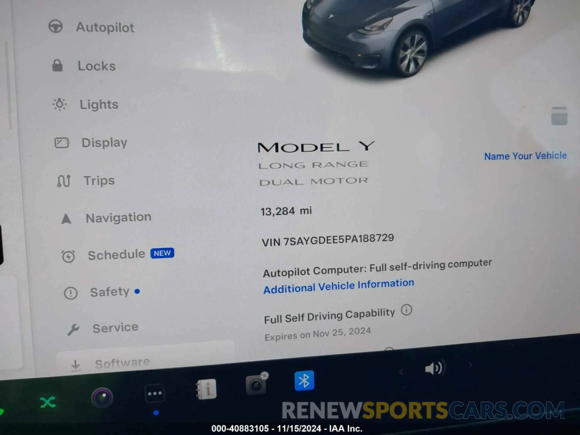 15 fotografías del automóvil dañado 7SAYGDEE5PA188729 TESLA MODEL Y 2023